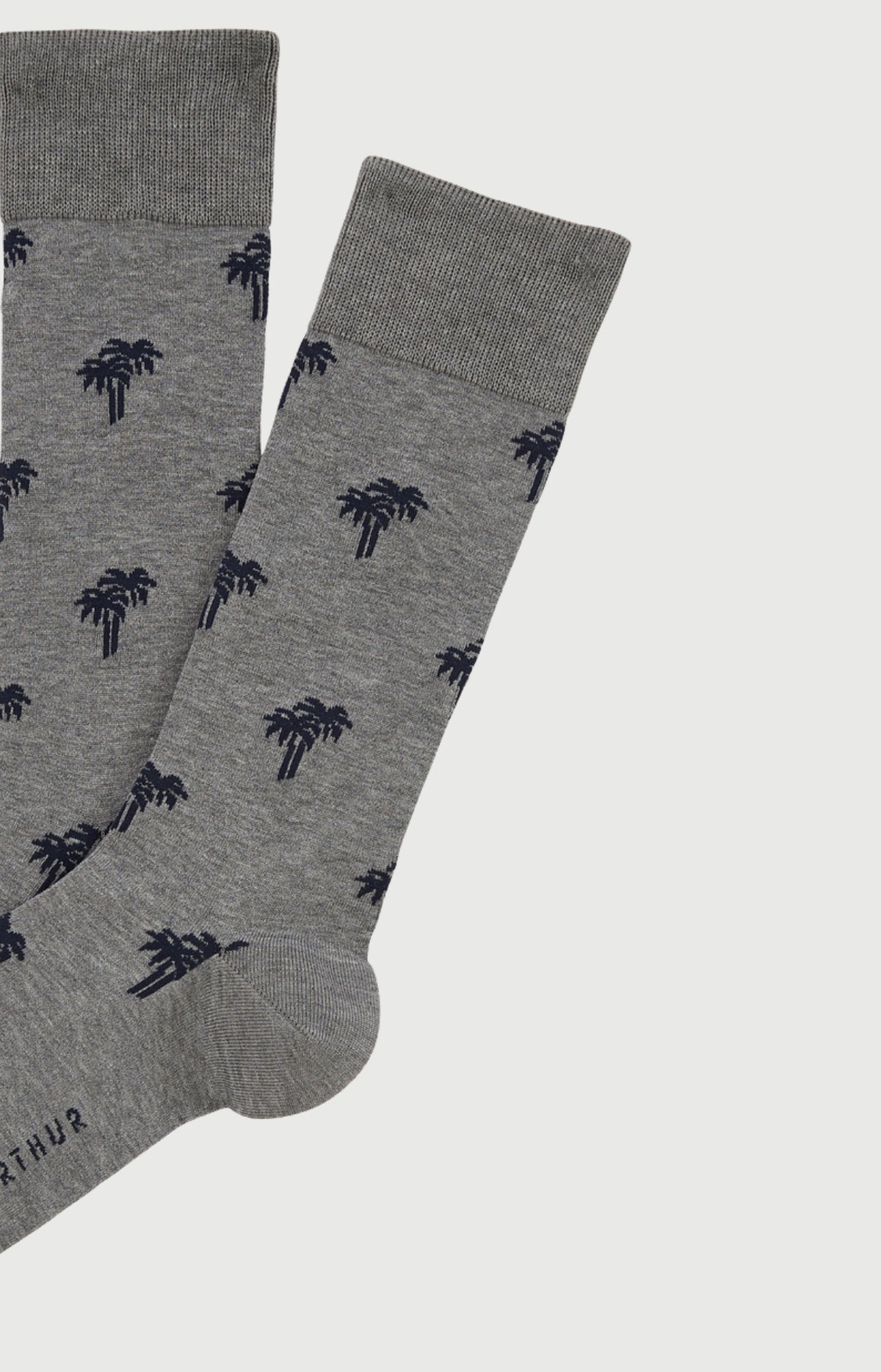 Chaussettes Homme Palmier Imprimé broderie Palmiers noirs 2