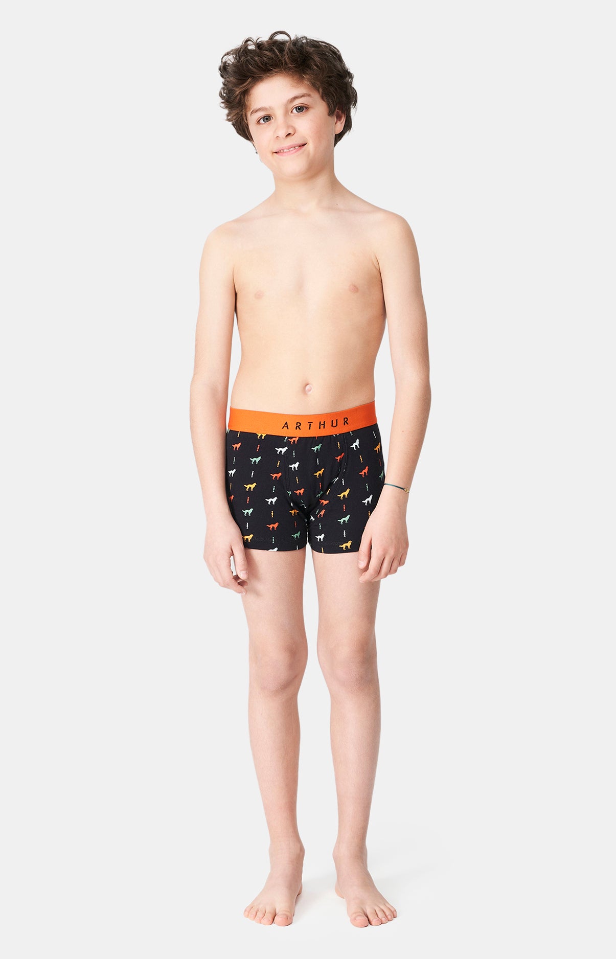 Boxer Homme Jeune Loup Homme Noir 1