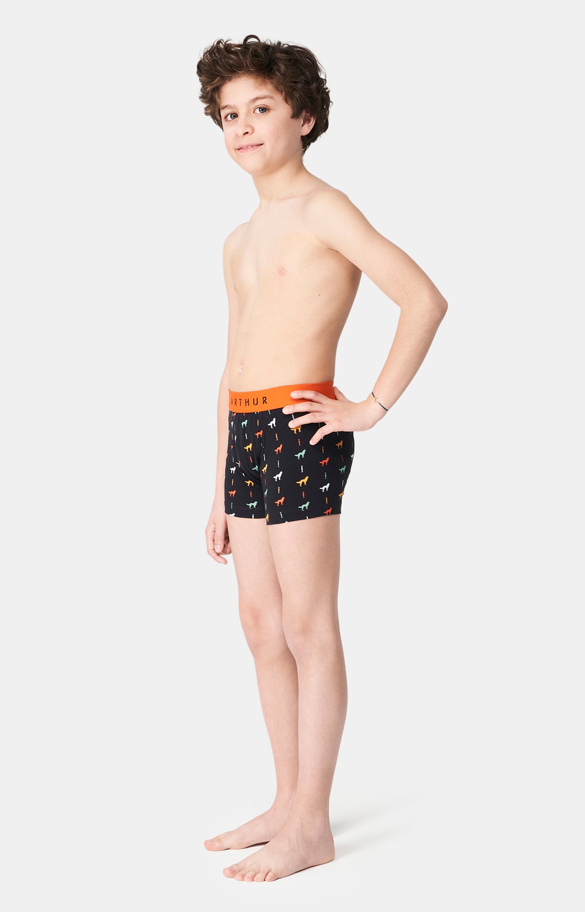 Boxer Homme Jeune Loup Homme Noir 2