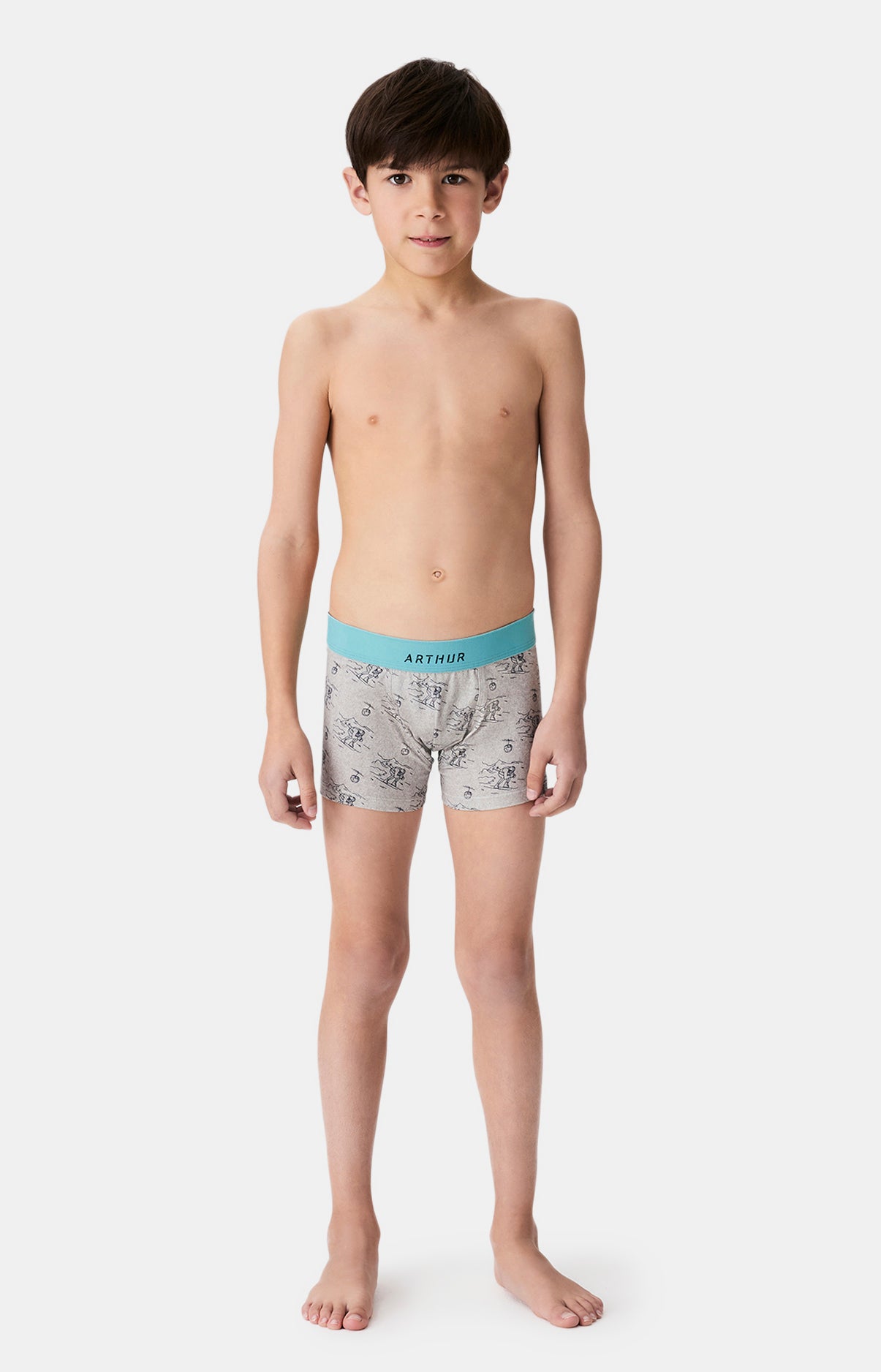 Boxers enfant Tout schuss GRIS 1