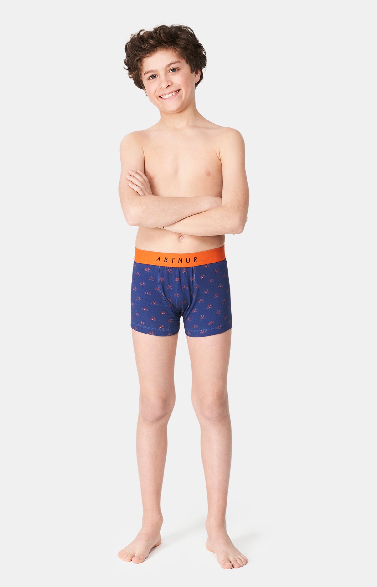 Boxer Enfant Vélo Marine 6