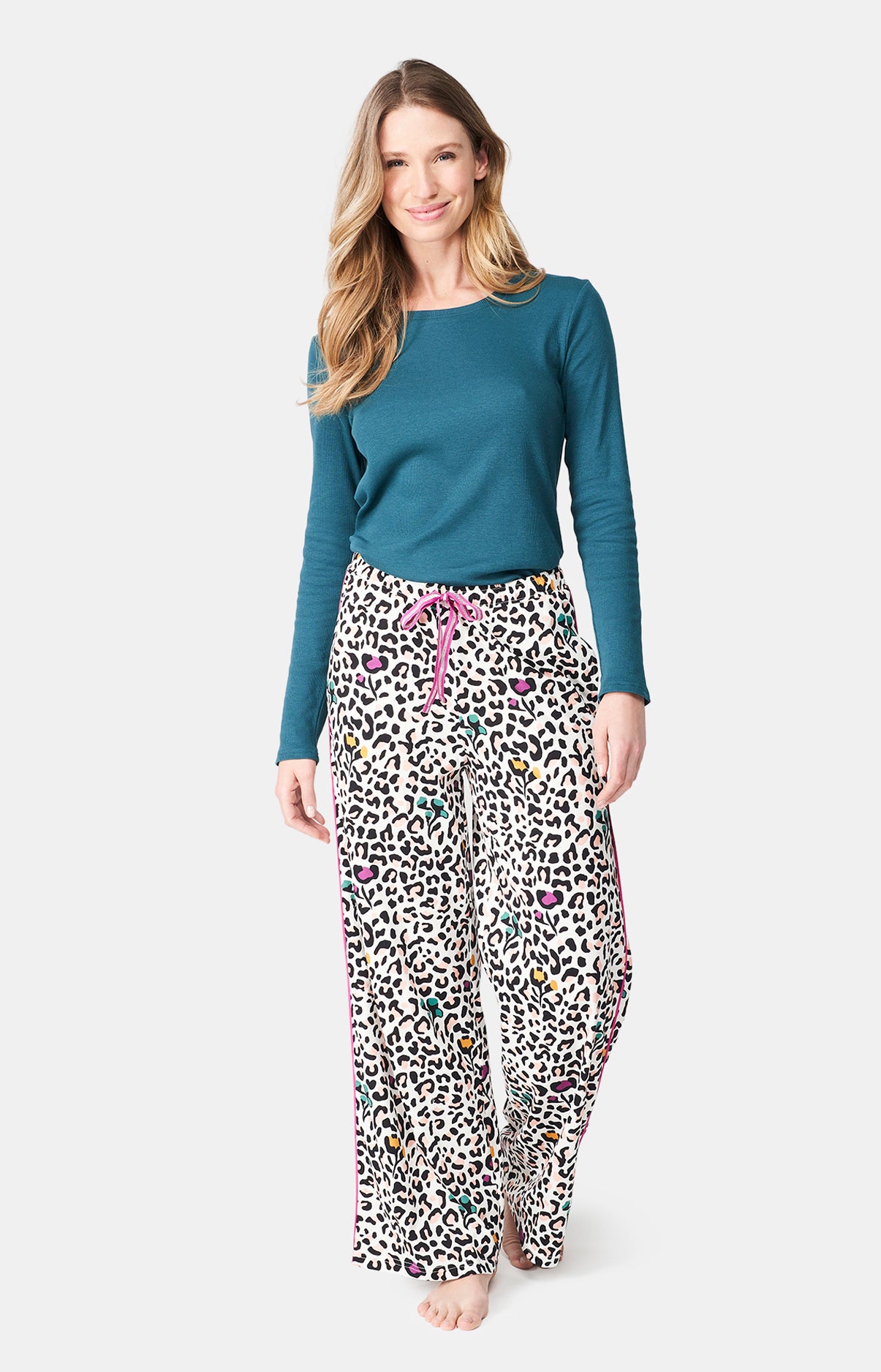 Pantalon Femme Léopard Multicolore 1