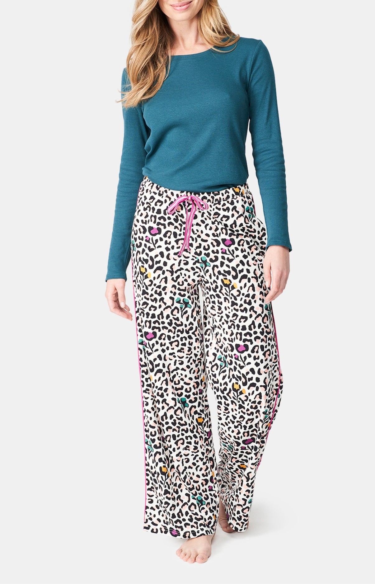 Pantalon Femme Léopard Multicolore 1