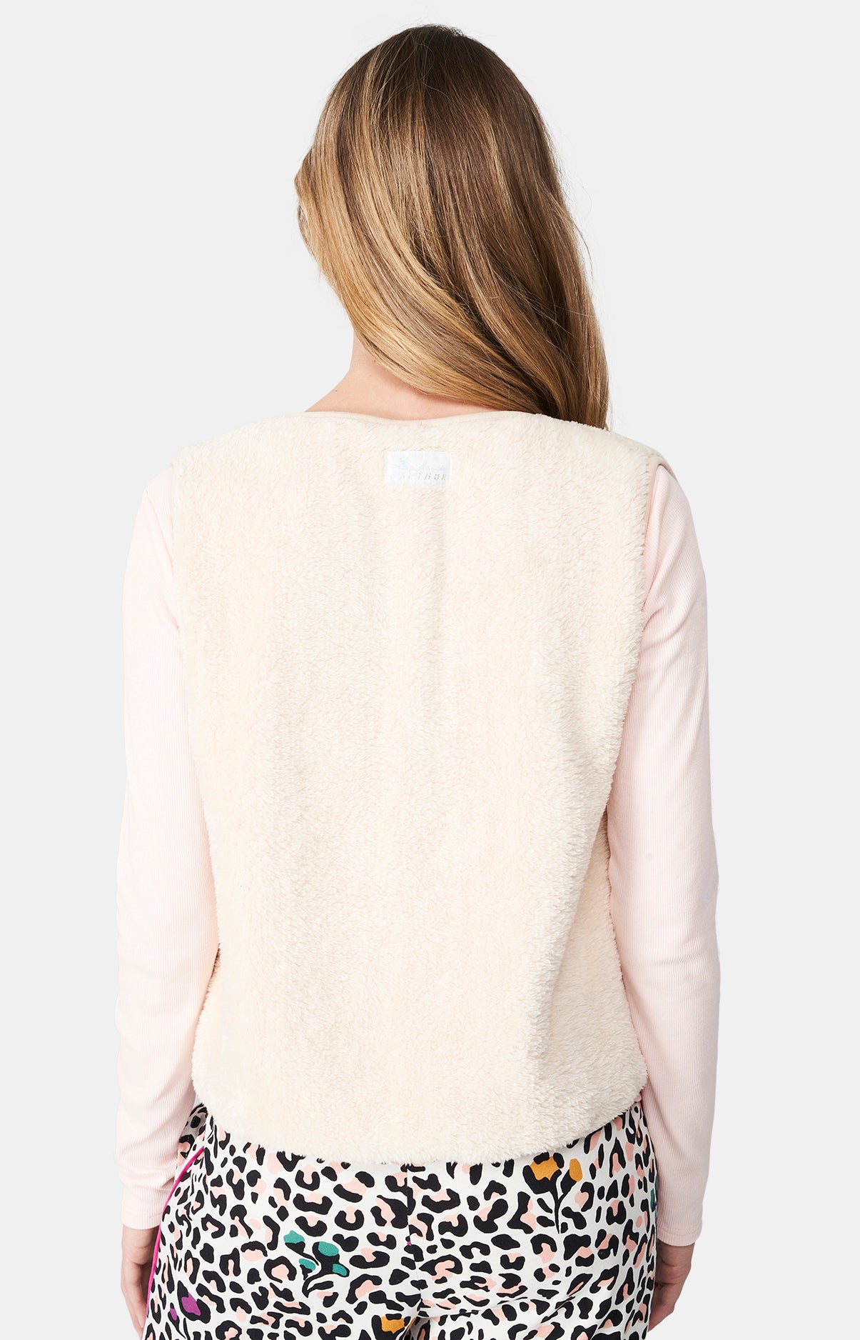 Veste Femme sans manches Polaire Blanc et Ivoire 5