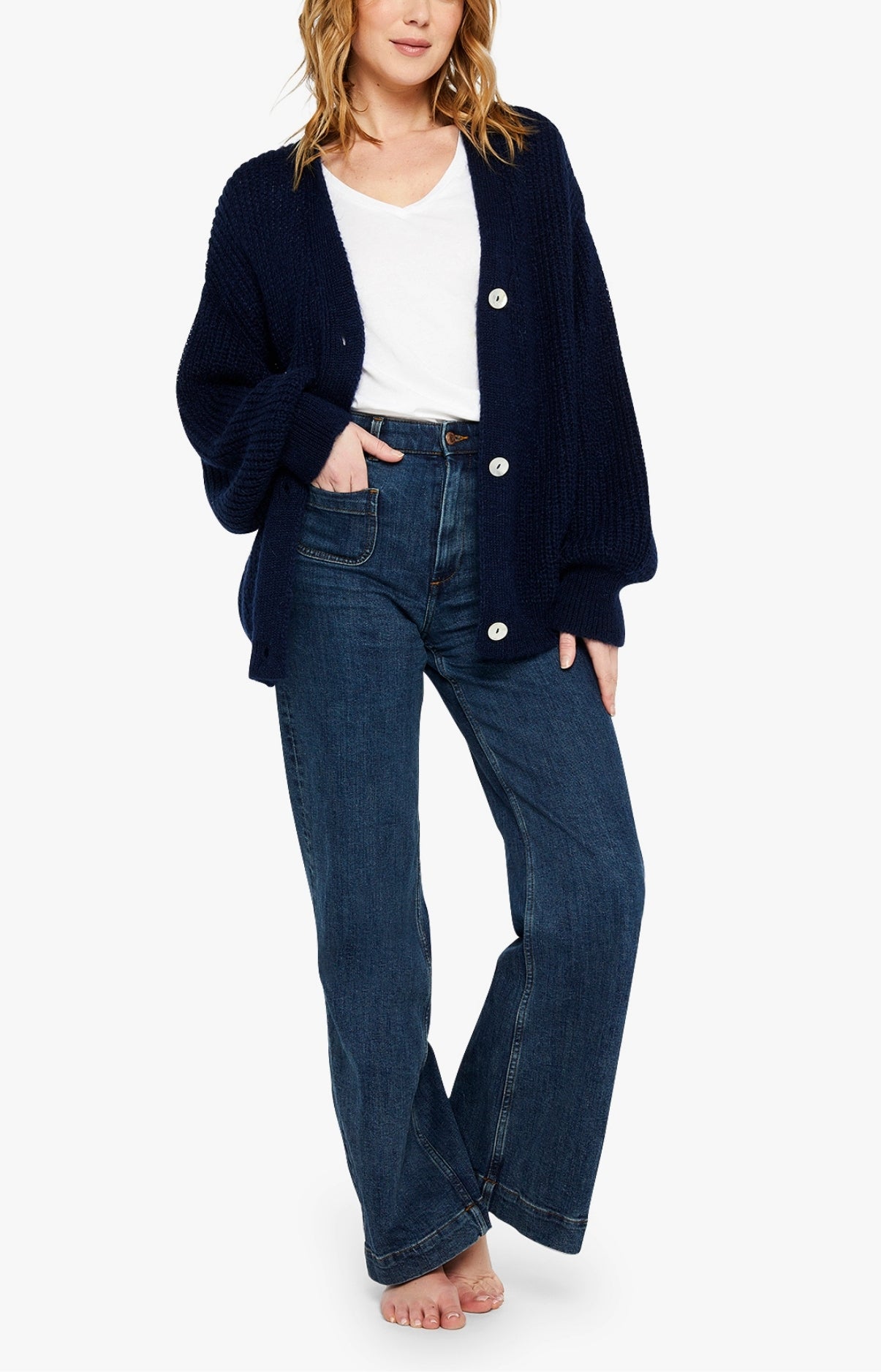 Gilet Femme Mohair Marine 4