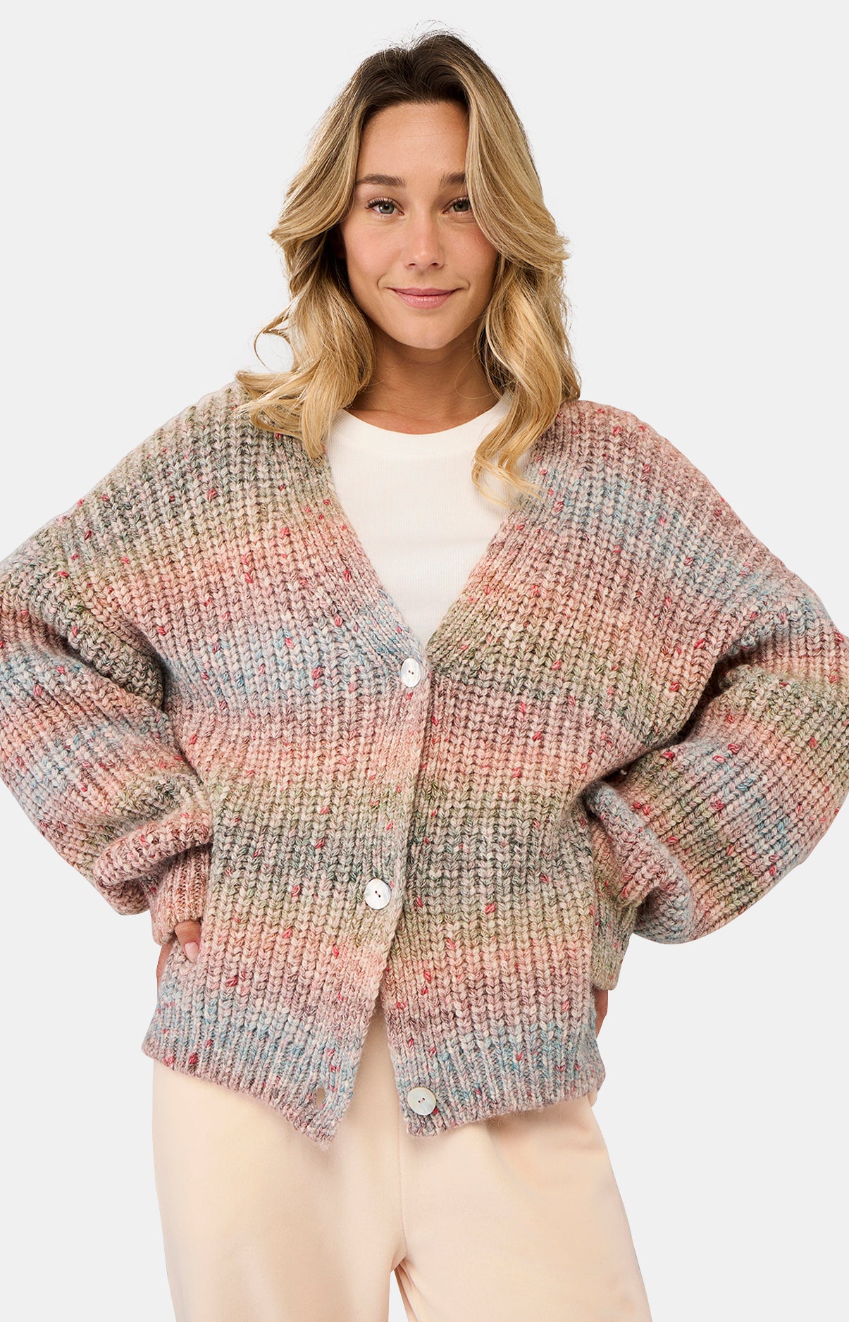 Gilet Femme Alpaga & Laine de Mérinos Multicolore 1