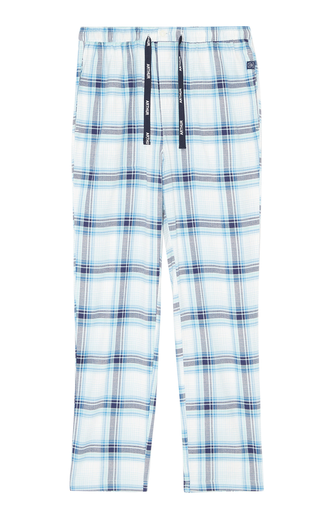 Pantalon Homme Carreaux Yale Blanc et Ivoire 3