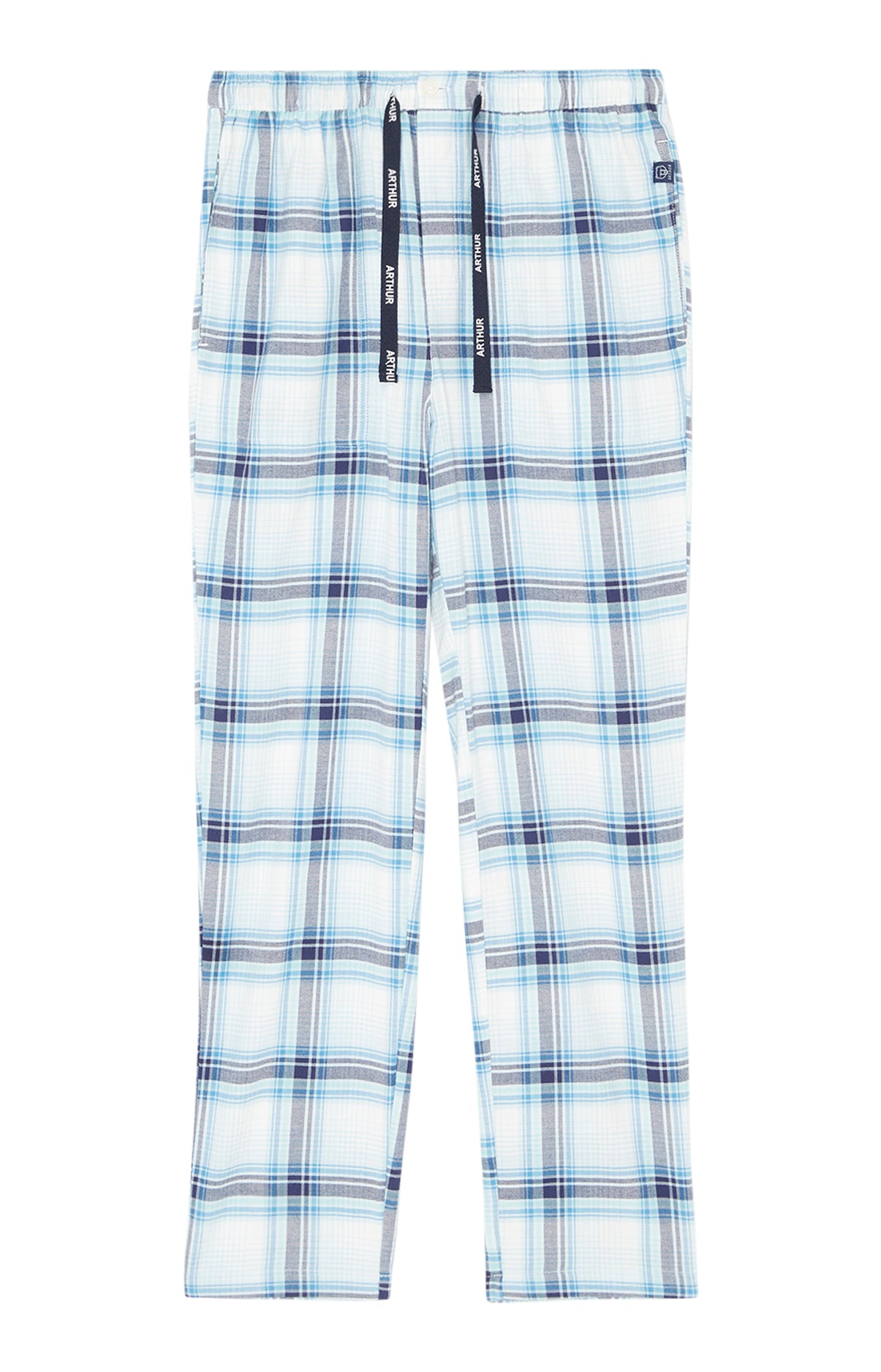 Pantalon Homme Carreaux Yale Blanc et Ivoire 3