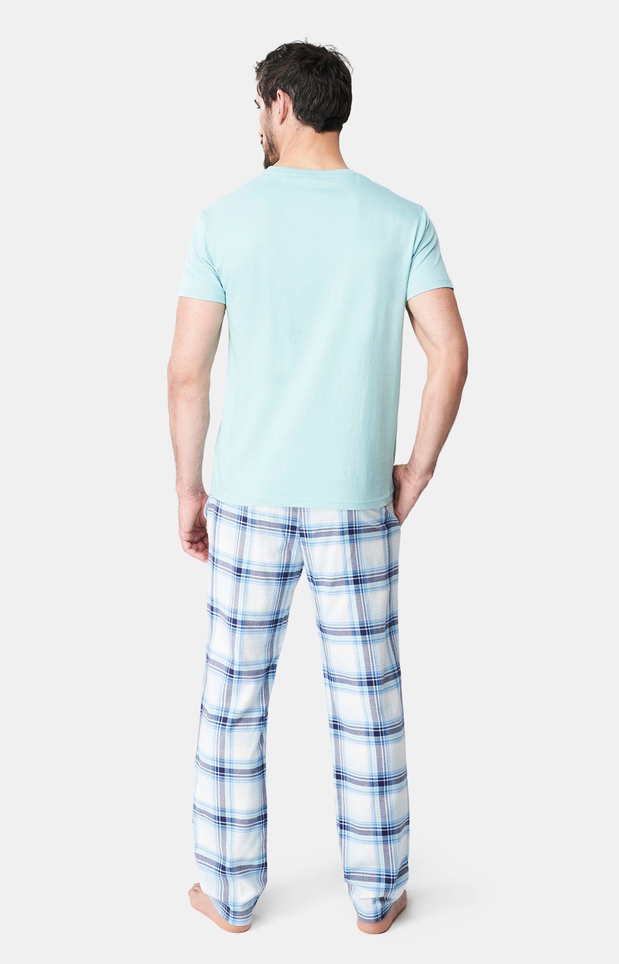 Pantalon Homme Carreaux Yale Blanc et Ivoire 5
