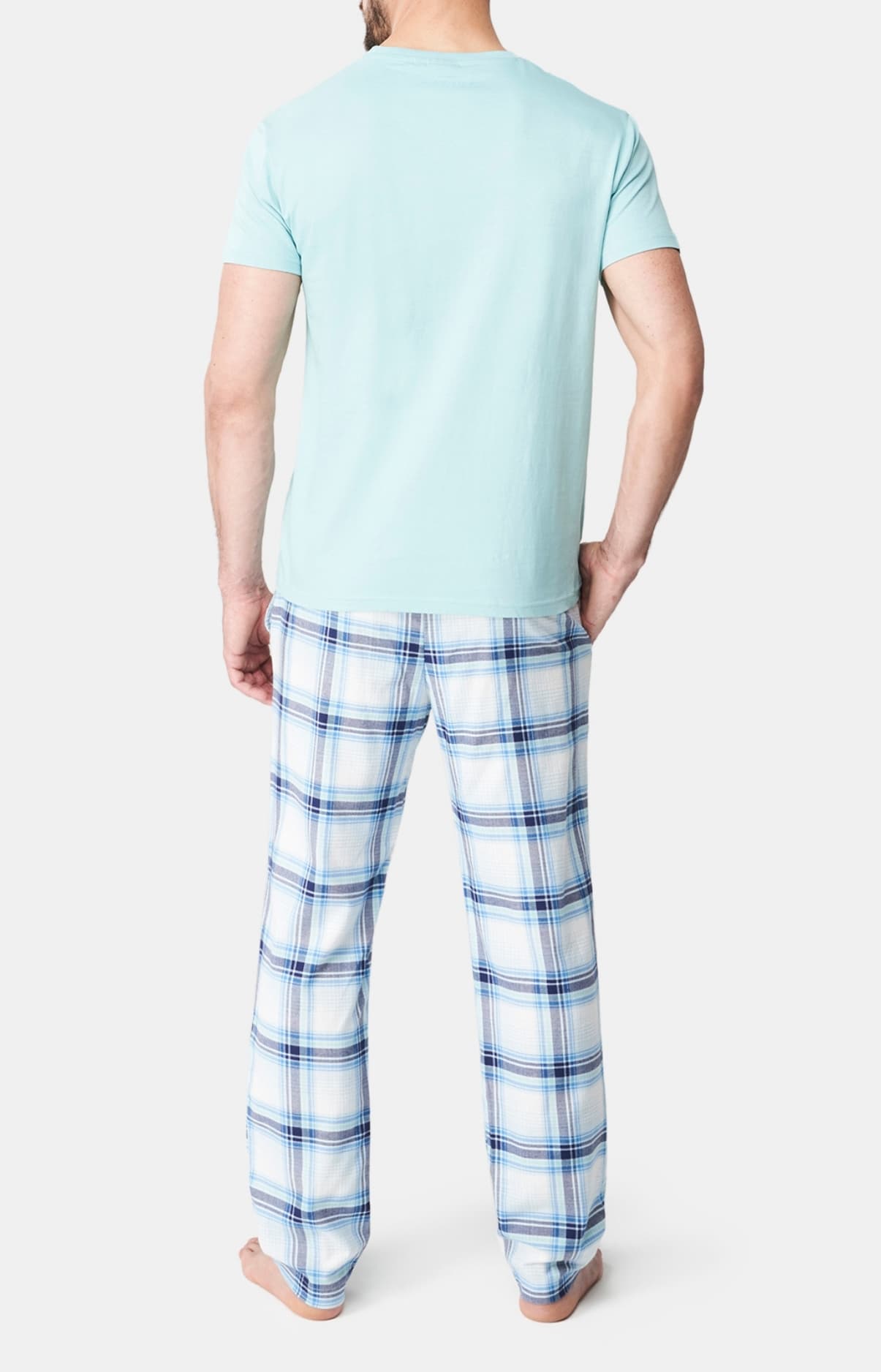 Pantalon Homme Carreaux Yale Blanc et Ivoire 5