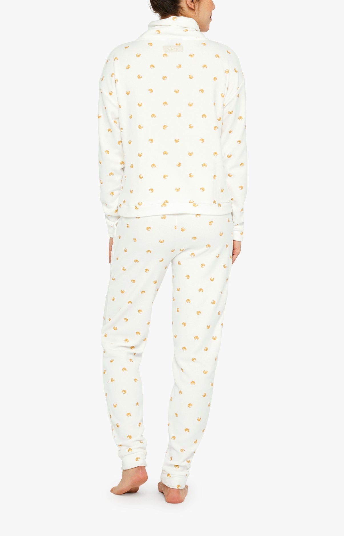 Pyjama long Femme Croissant Blanc et Ivoire 6