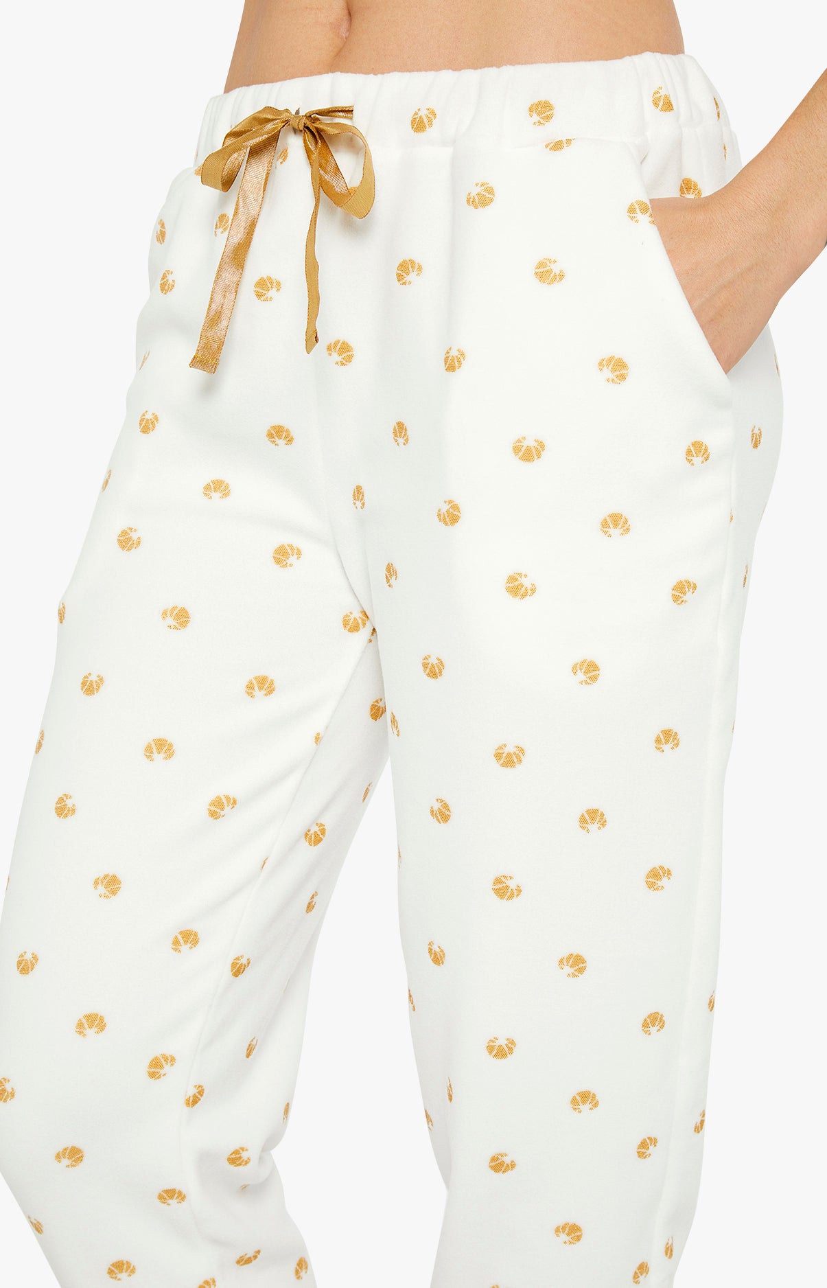 Pyjama long Femme Croissant Blanc et Ivoire 2