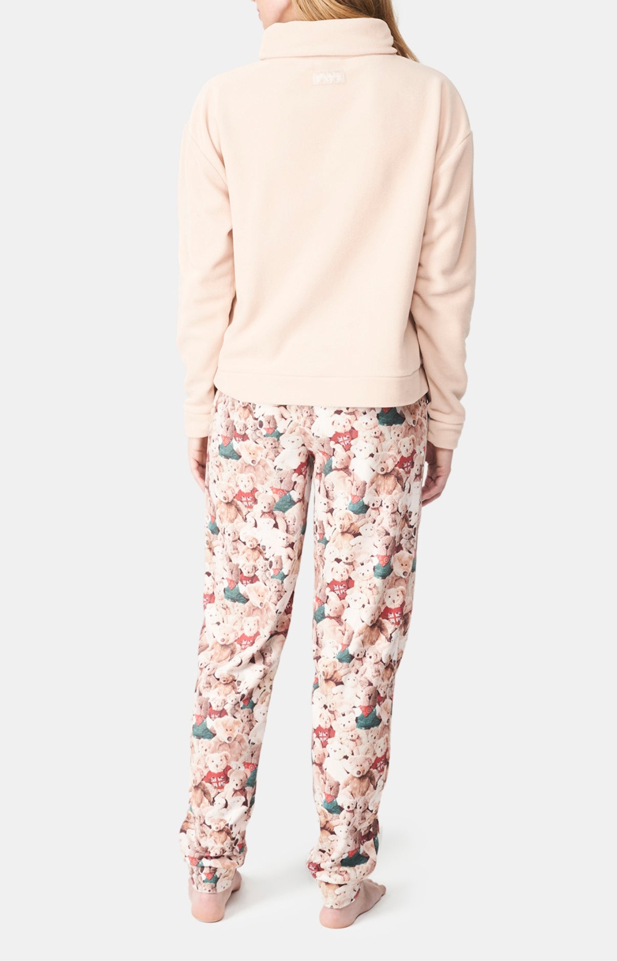 Pyjama long Femme Teddy Beige et Marron 5