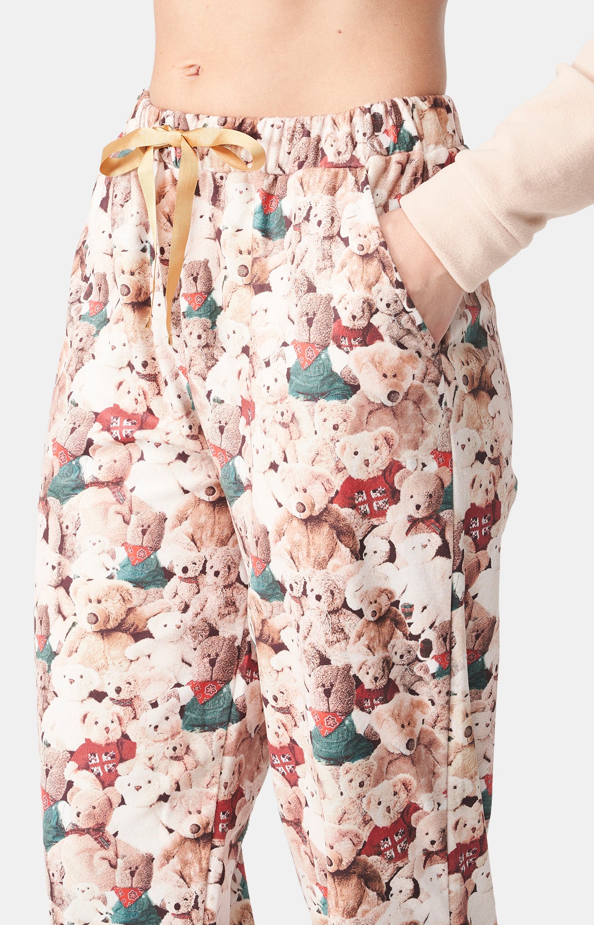 Pyjama long Femme Teddy Beige et Marron 6