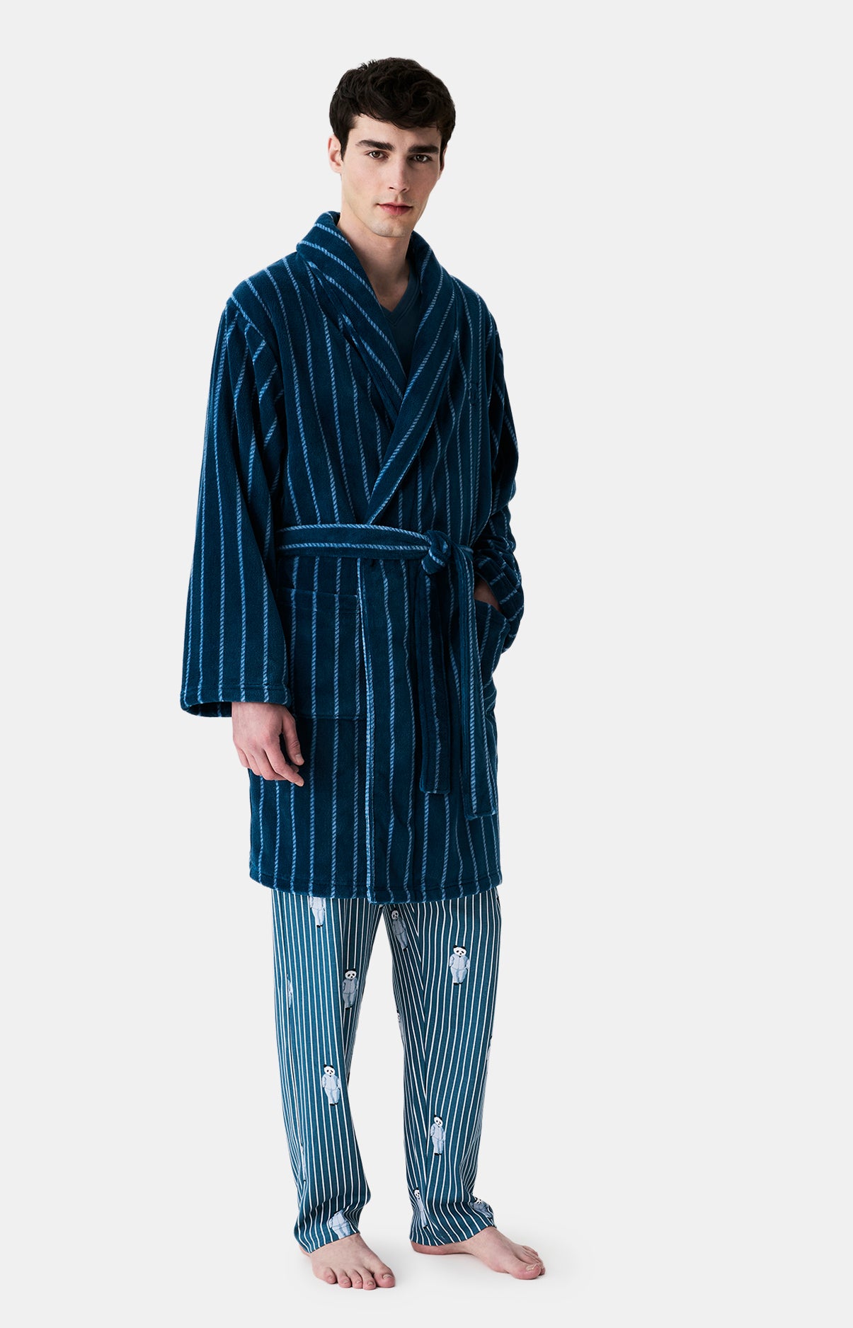 Robes de Chambre, Peignoirs & Vestes Homme Pandastique PETROLE 5