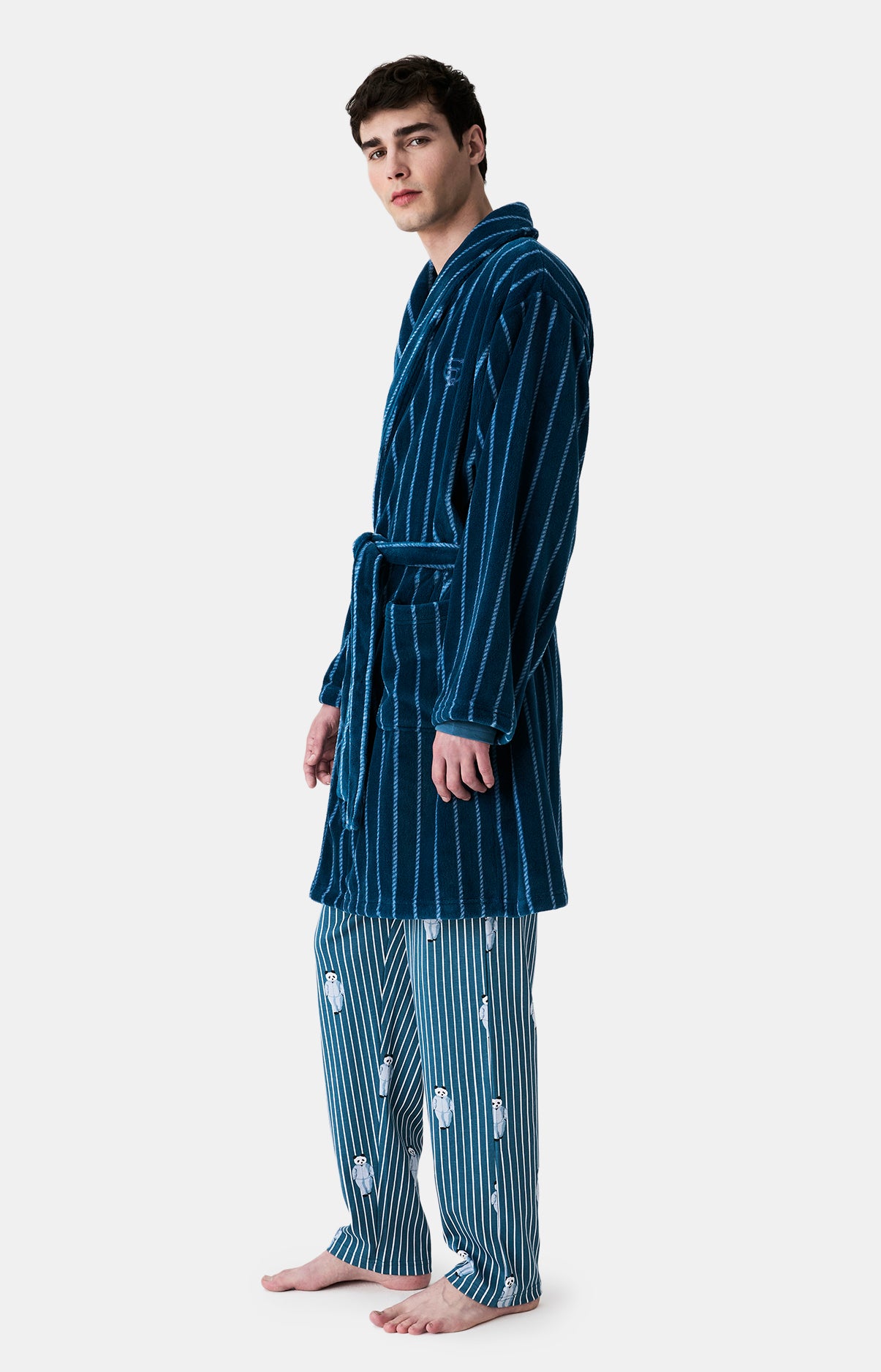Robes de Chambre, Peignoirs & Vestes Homme Pandastique PETROLE 6
