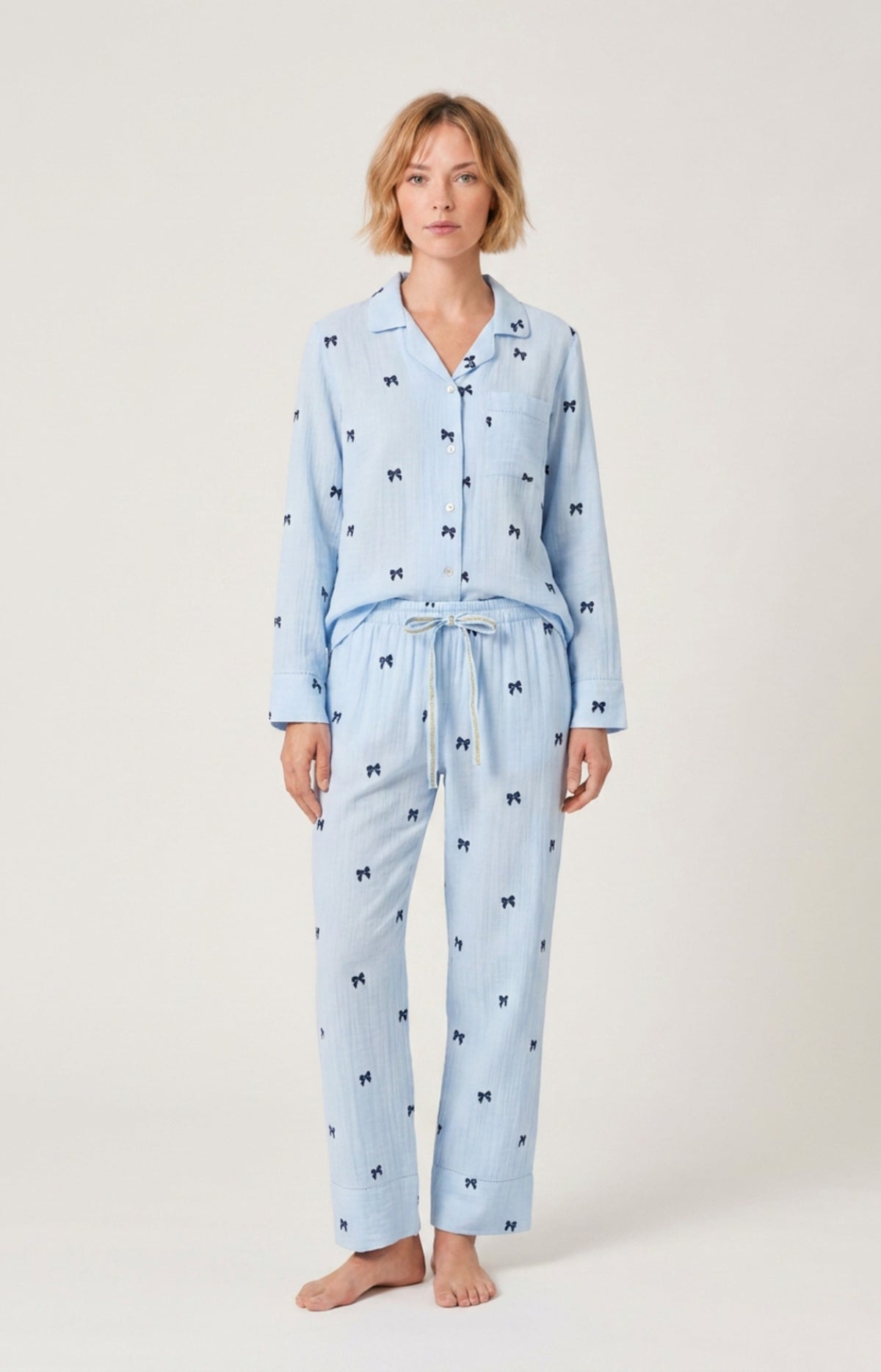 Pyjama boutonné en gaze de coton - Rosie