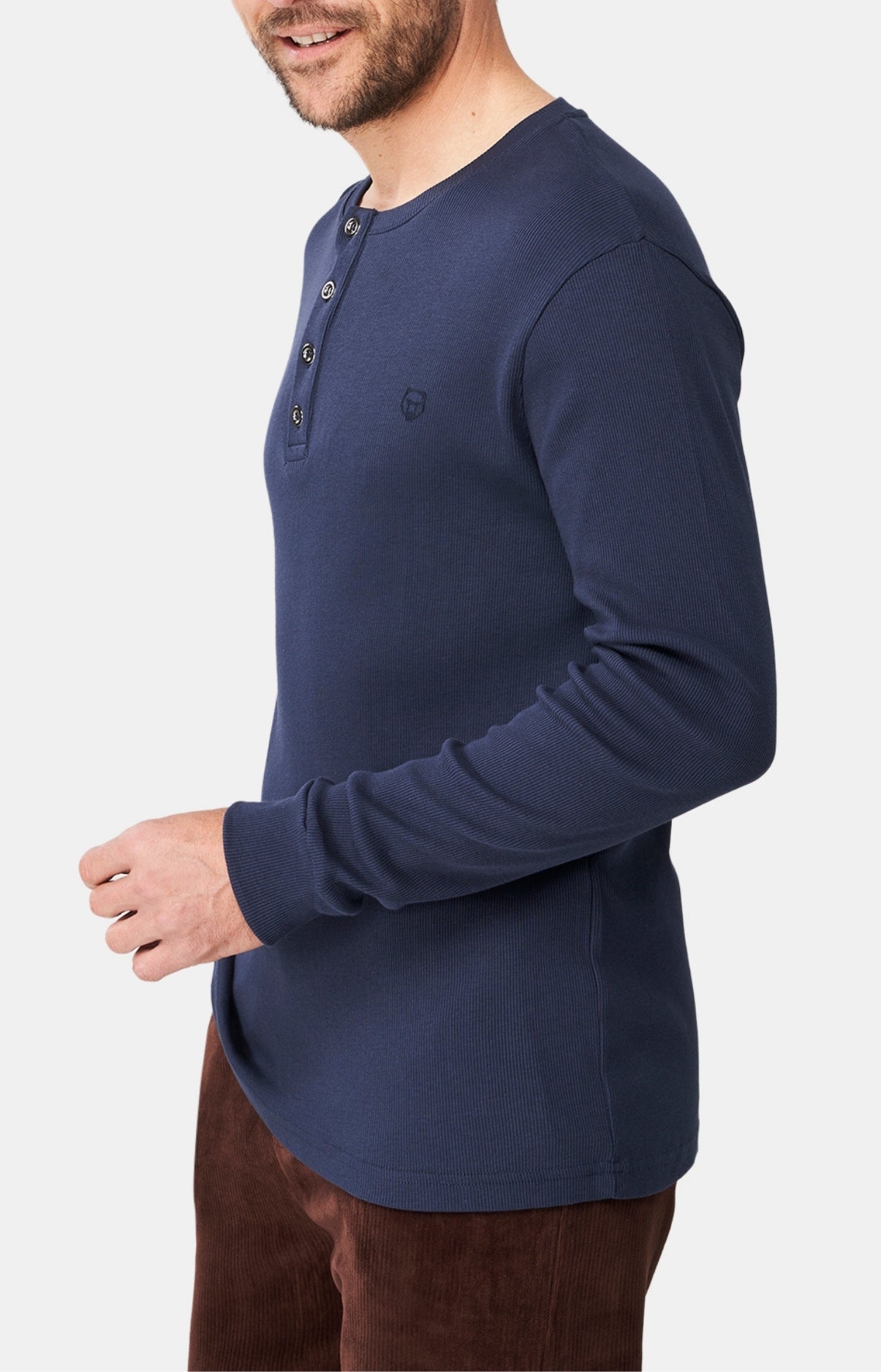 Tee-shirt homme manches longues Bleu 4