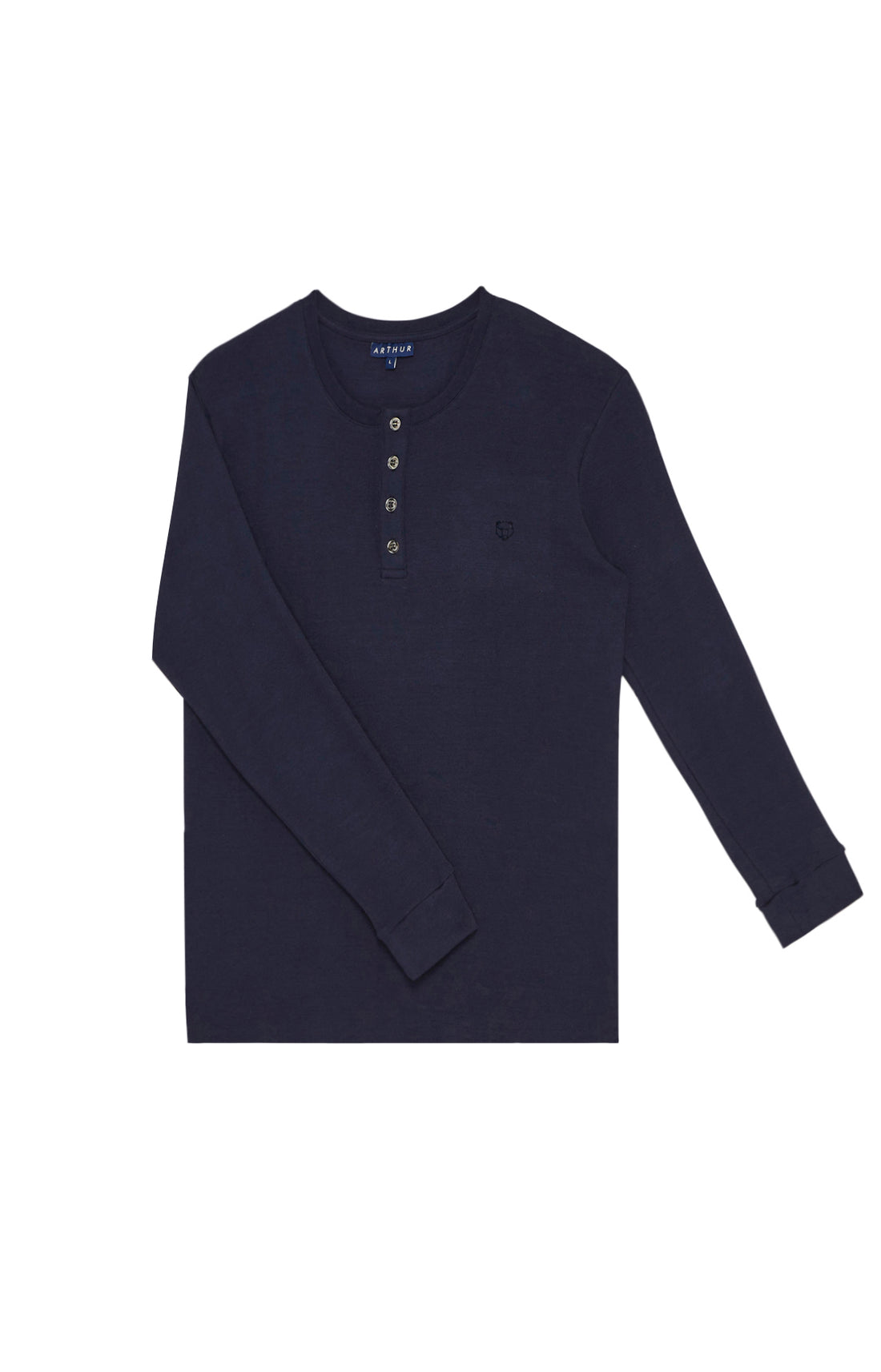 Tee-shirt Homme manches longues Coton Marine 9