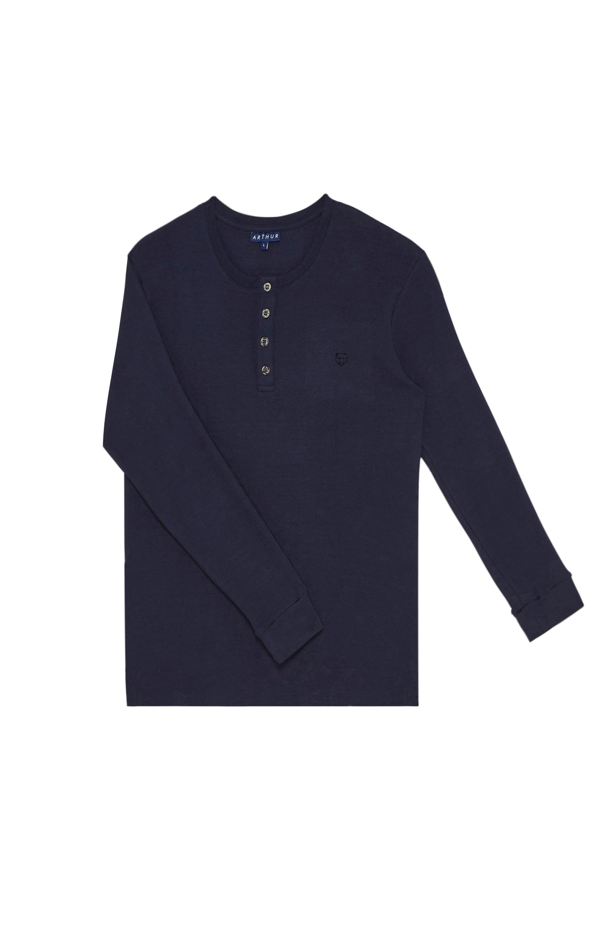 Tee-shirt Homme manches longues Coton Marine 9
