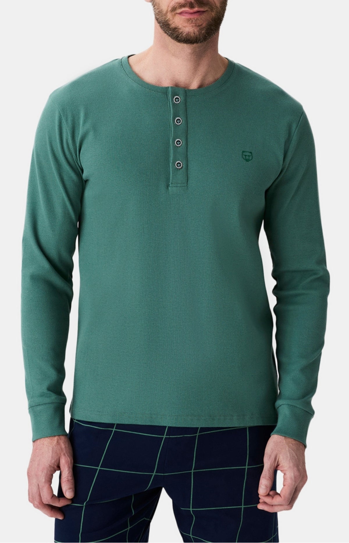 Haut Homme shirt manches longues Lichen SAUGE 1