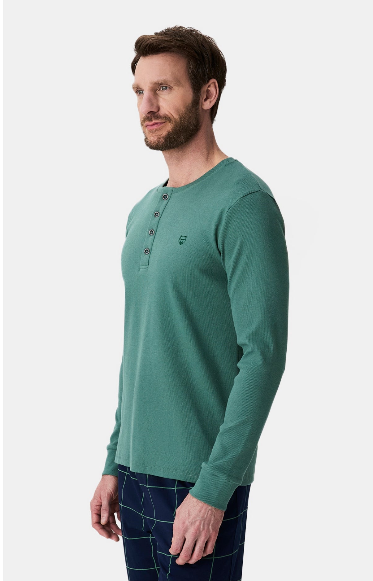 Haut Homme shirt manches longues Lichen SAUGE 4