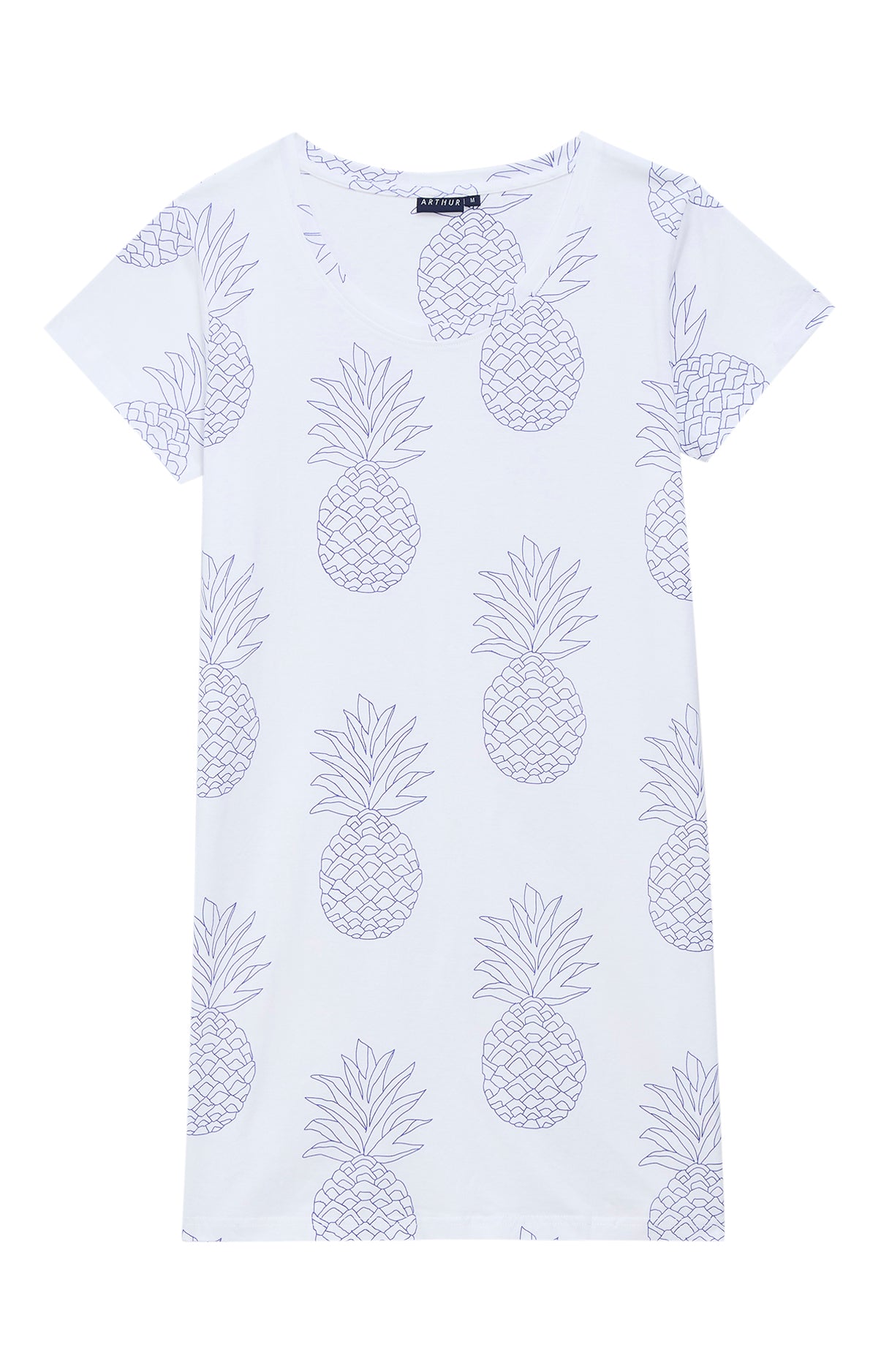Chemise de nuit Ananas Blanche Femme 3