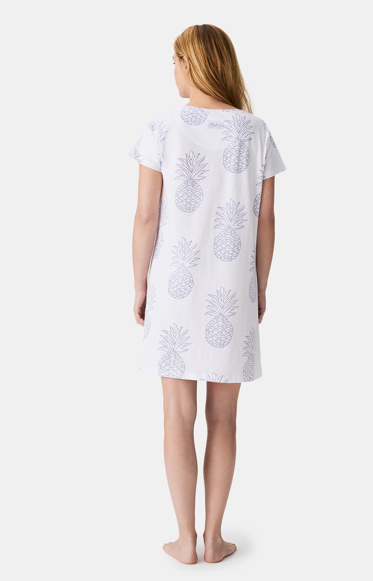 Chemise de nuit Ananas Blanche Femme 5