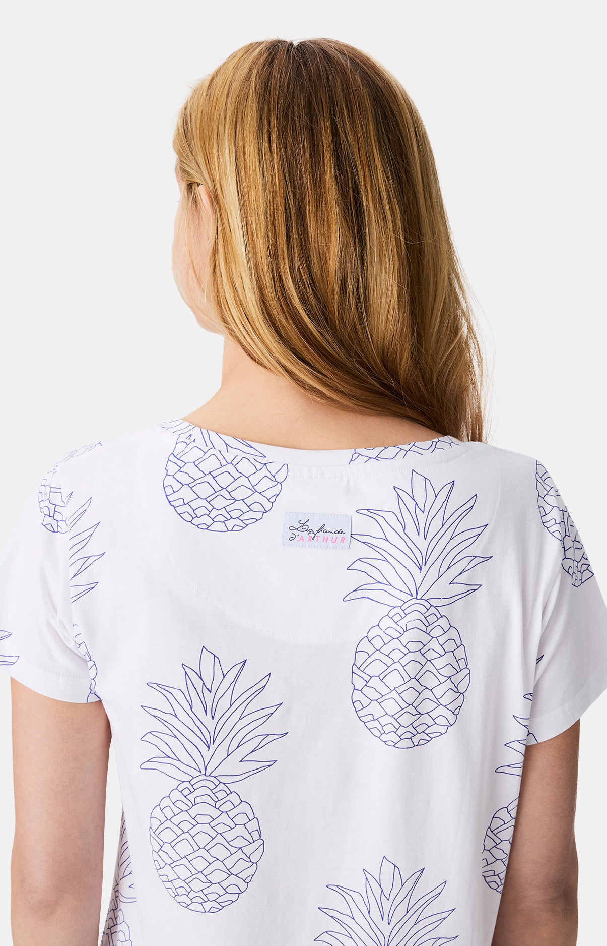 Chemise de nuit Ananas Blanche Femme 4