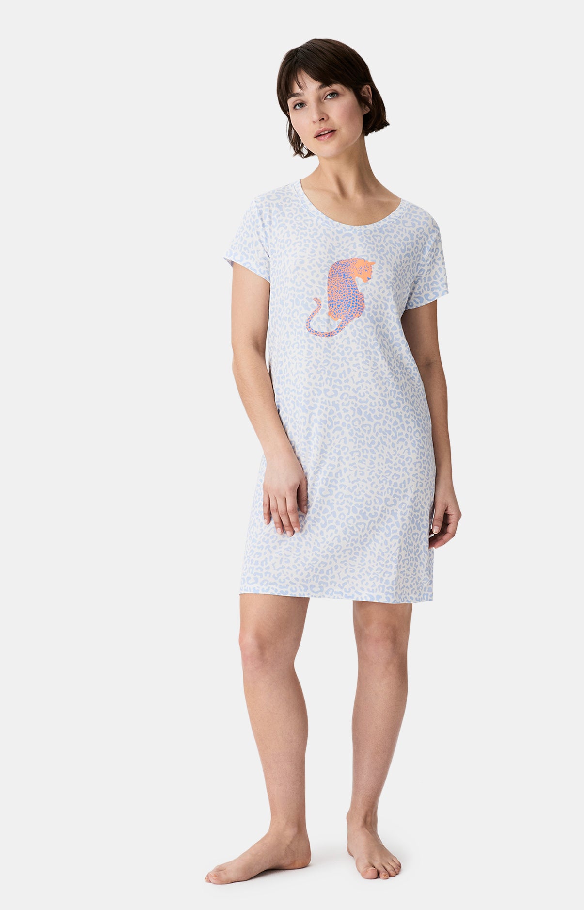 Chemises de nuit Femme Félina BLEU 4