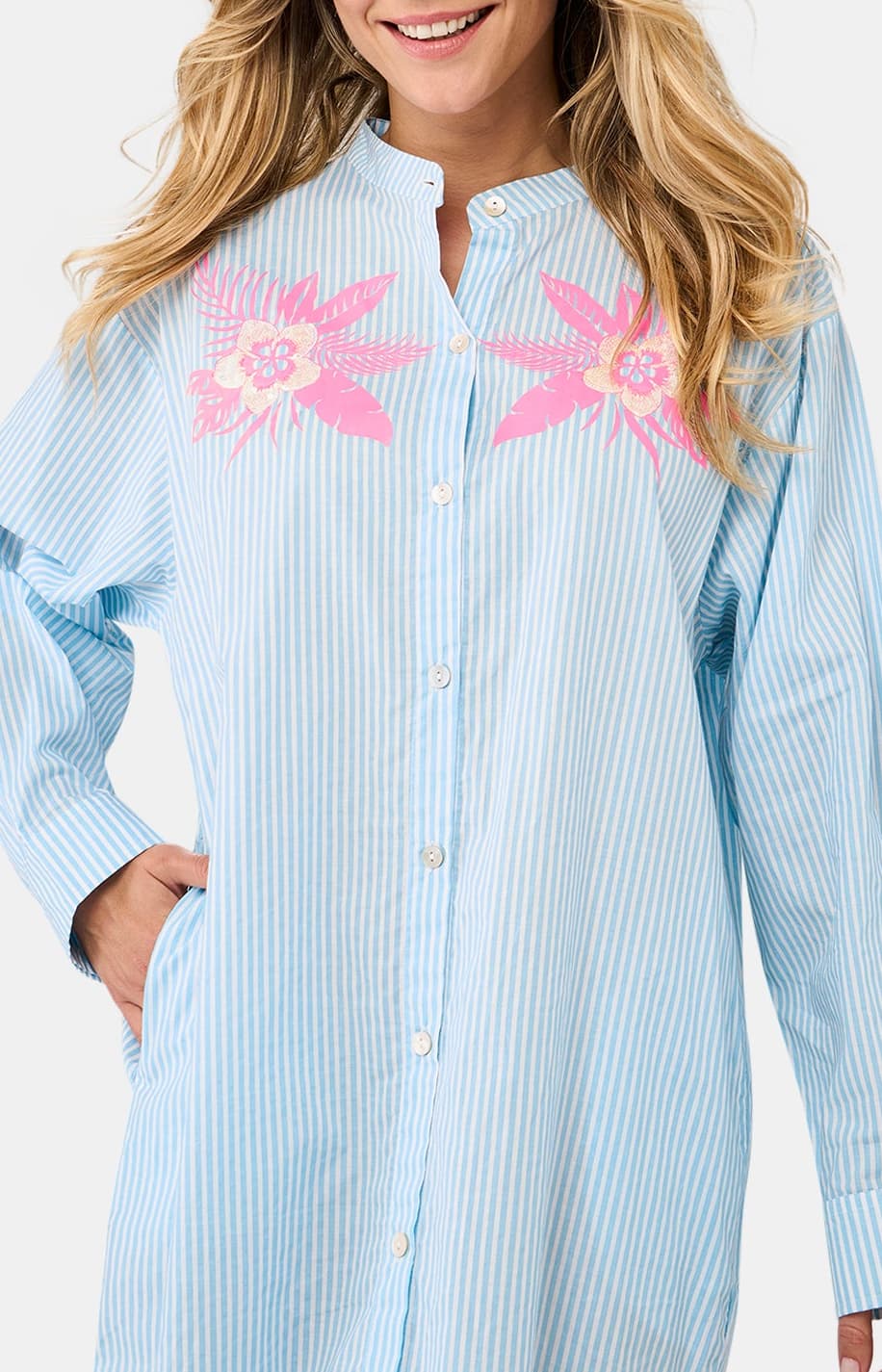 Robe chemise - Rayure Lila