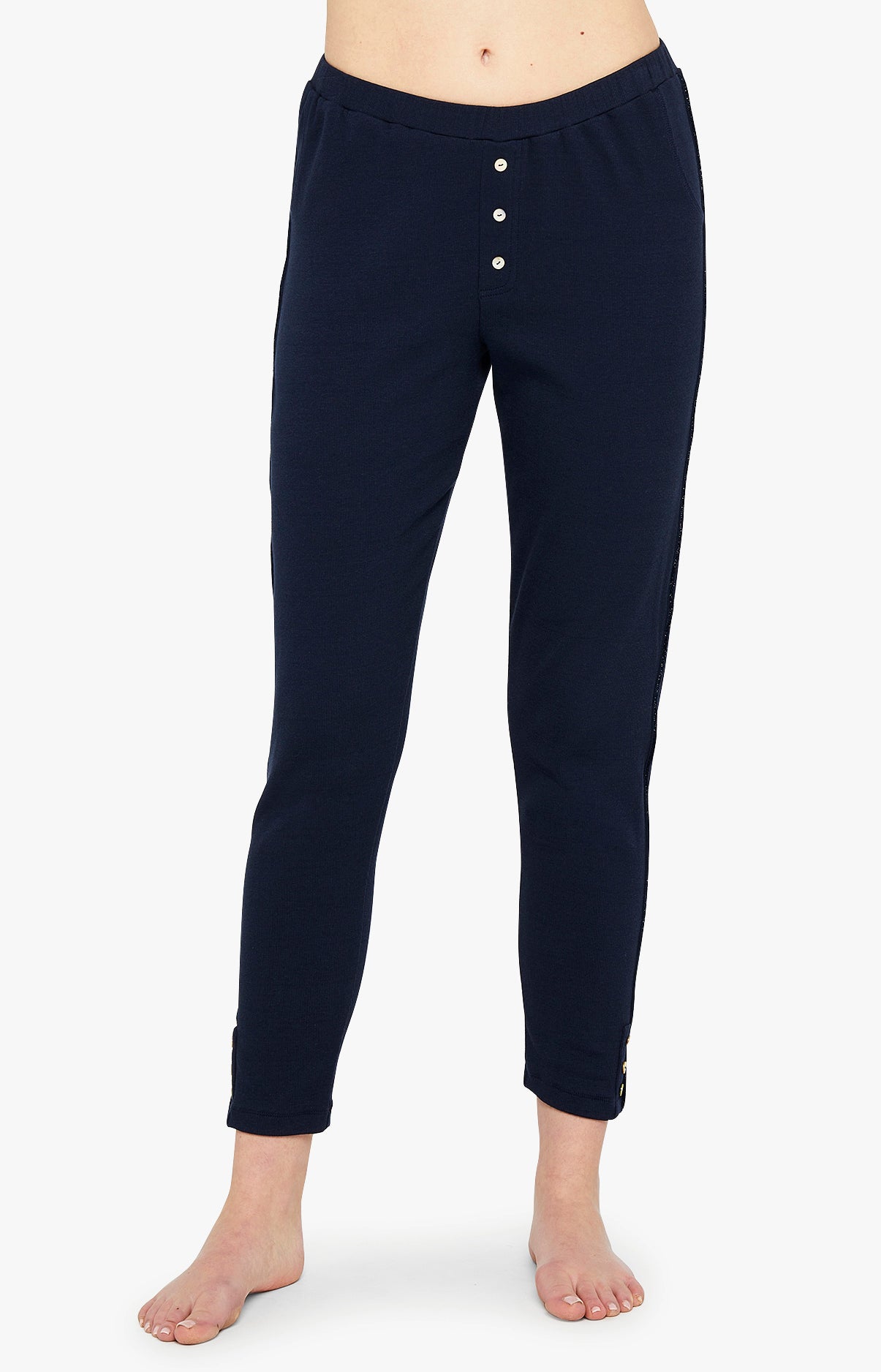 Legg Femme Coton Marine 10