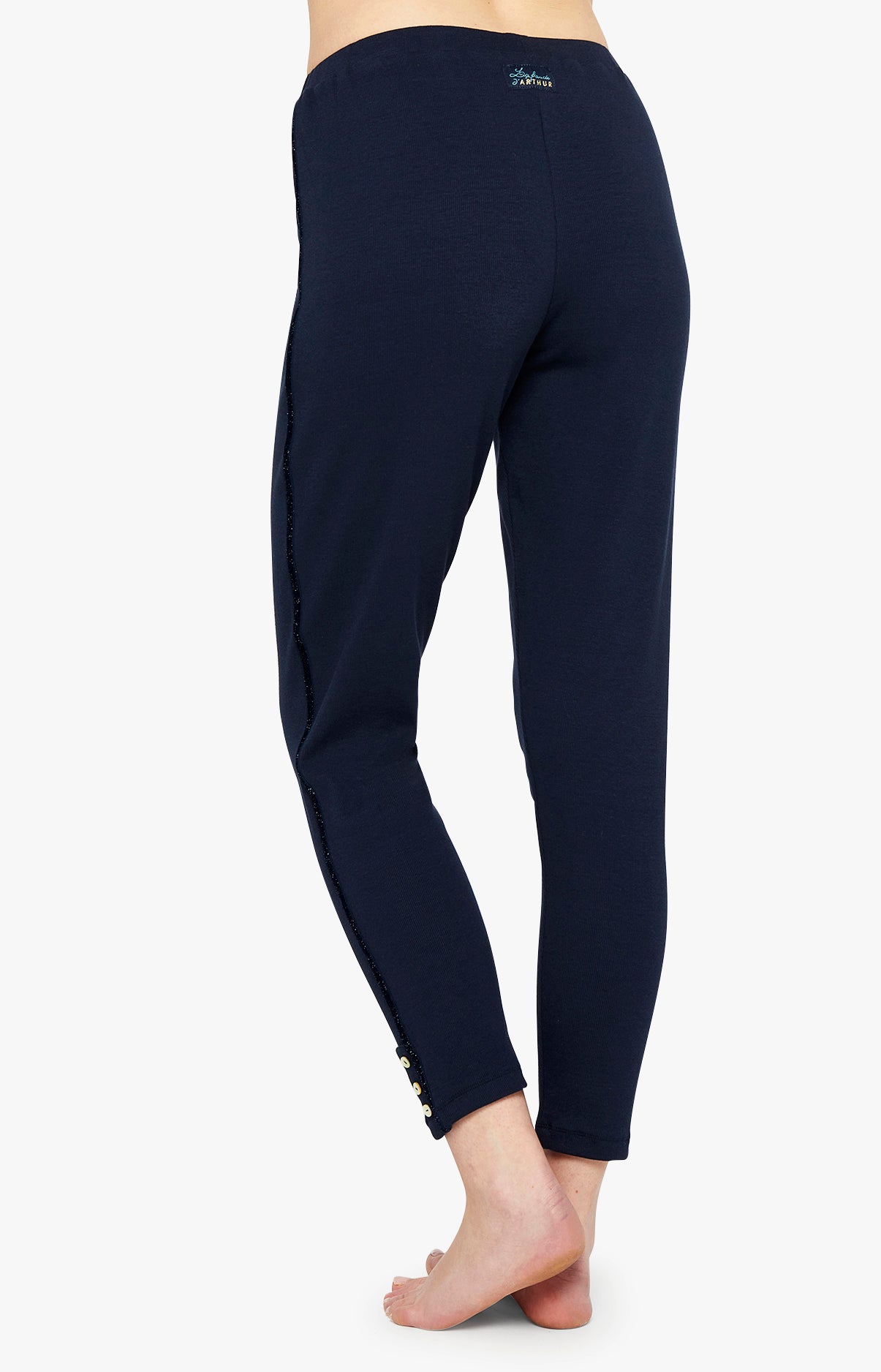 Legg Femme Coton Marine 11