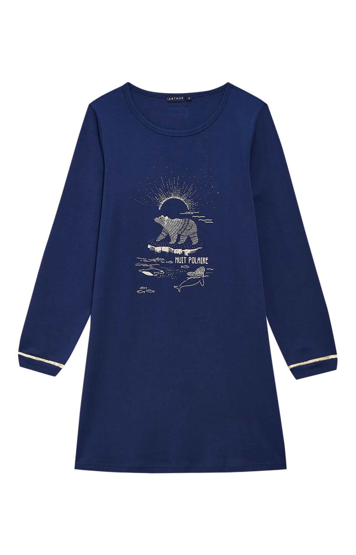 Chemises de nuit Femme Nuit Polaire MARINE 3