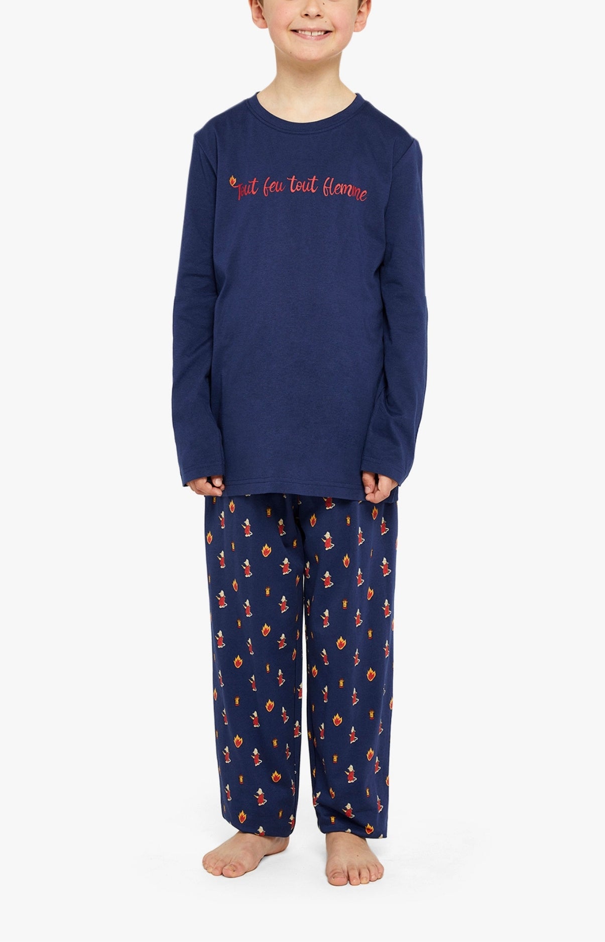 Pyjama long Enfant On Fire Marine 1