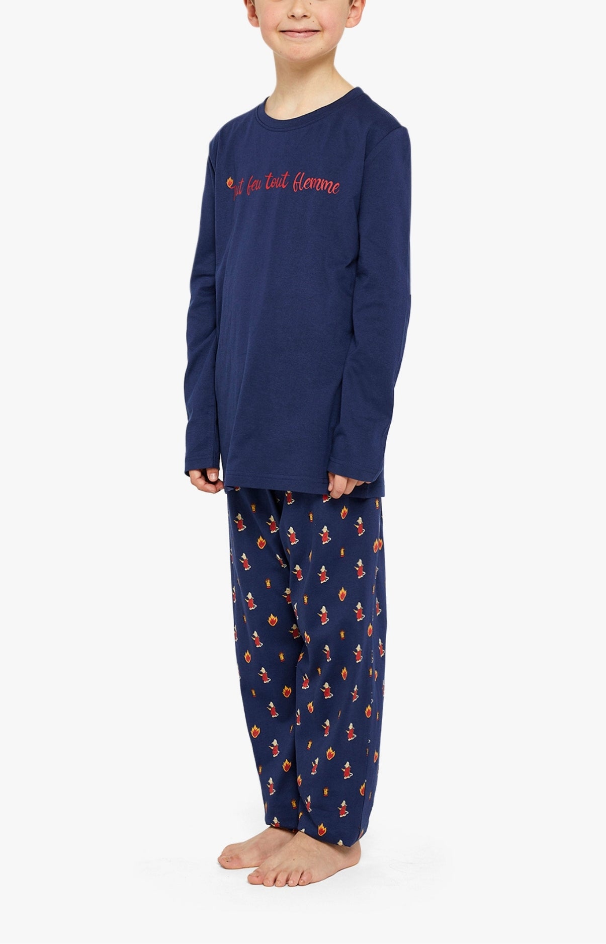 Pyjama long Enfant On Fire Marine 4