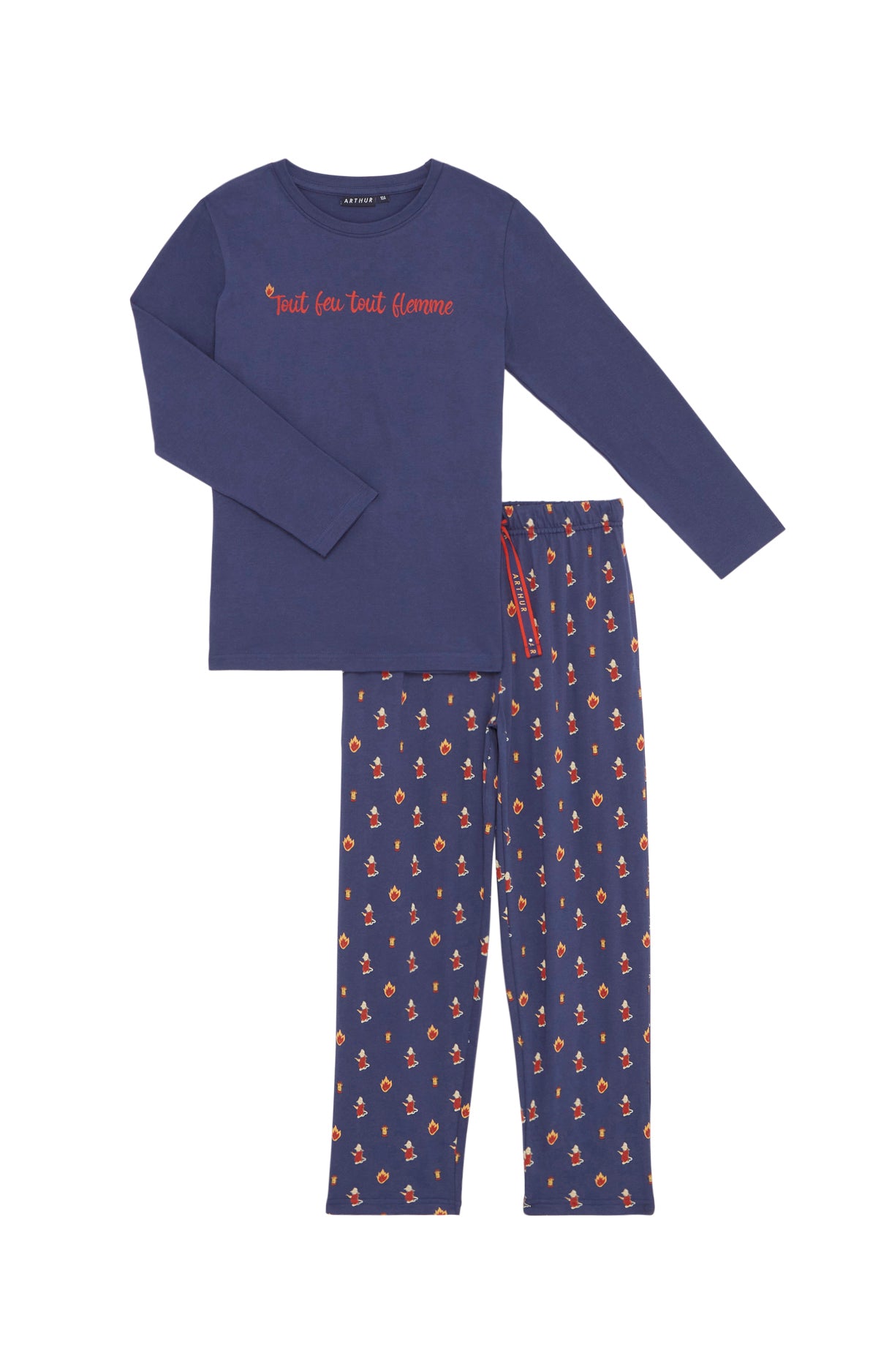 Pyjama long Enfant On Fire Marine 3