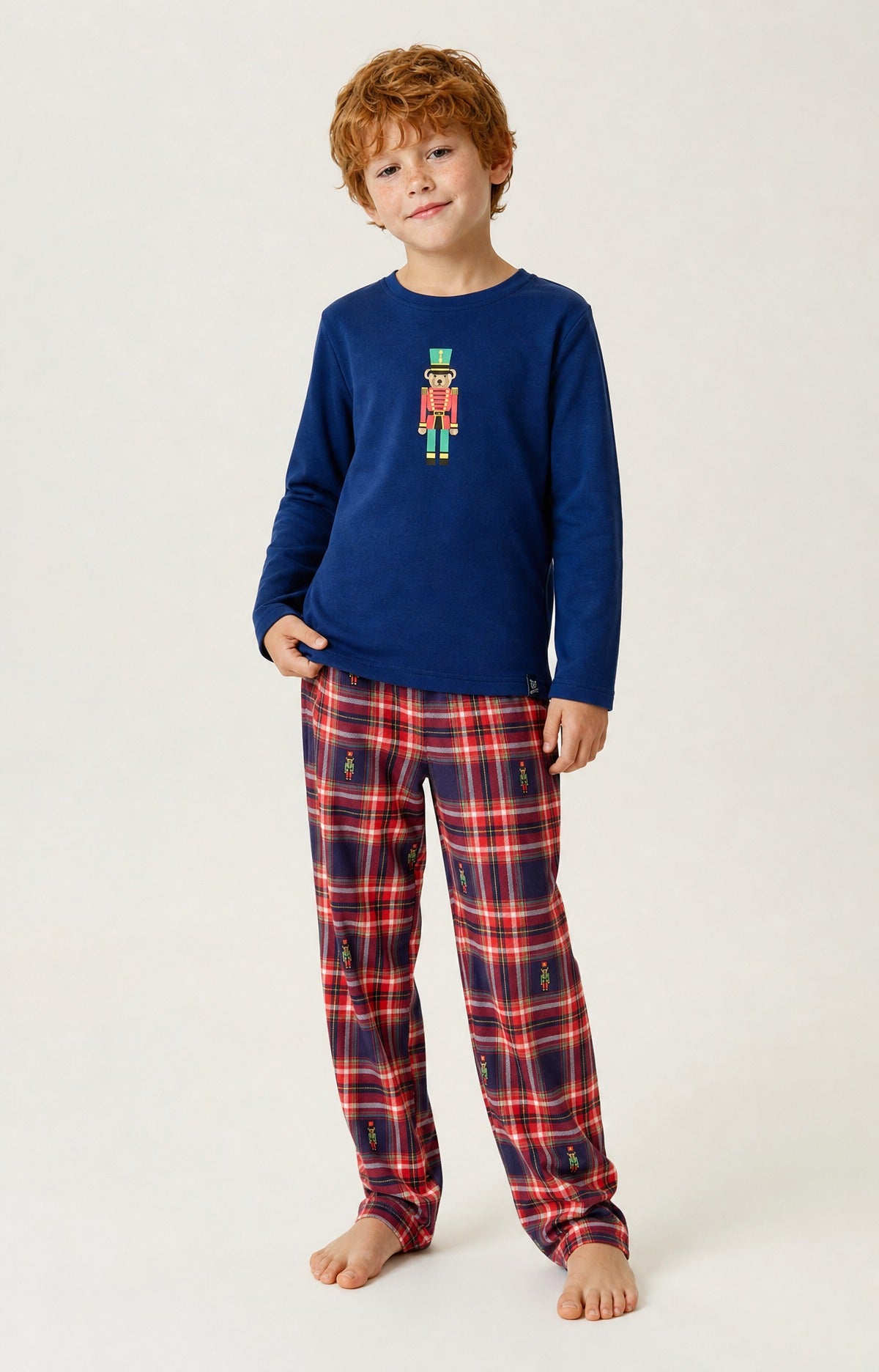 Pyjama enfant en jersey de coton épais - Léon