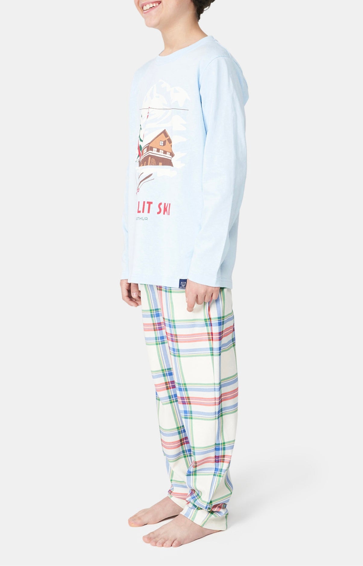 Pyjama long Femme Thé Lit Ski Blanc et Ivoire 5