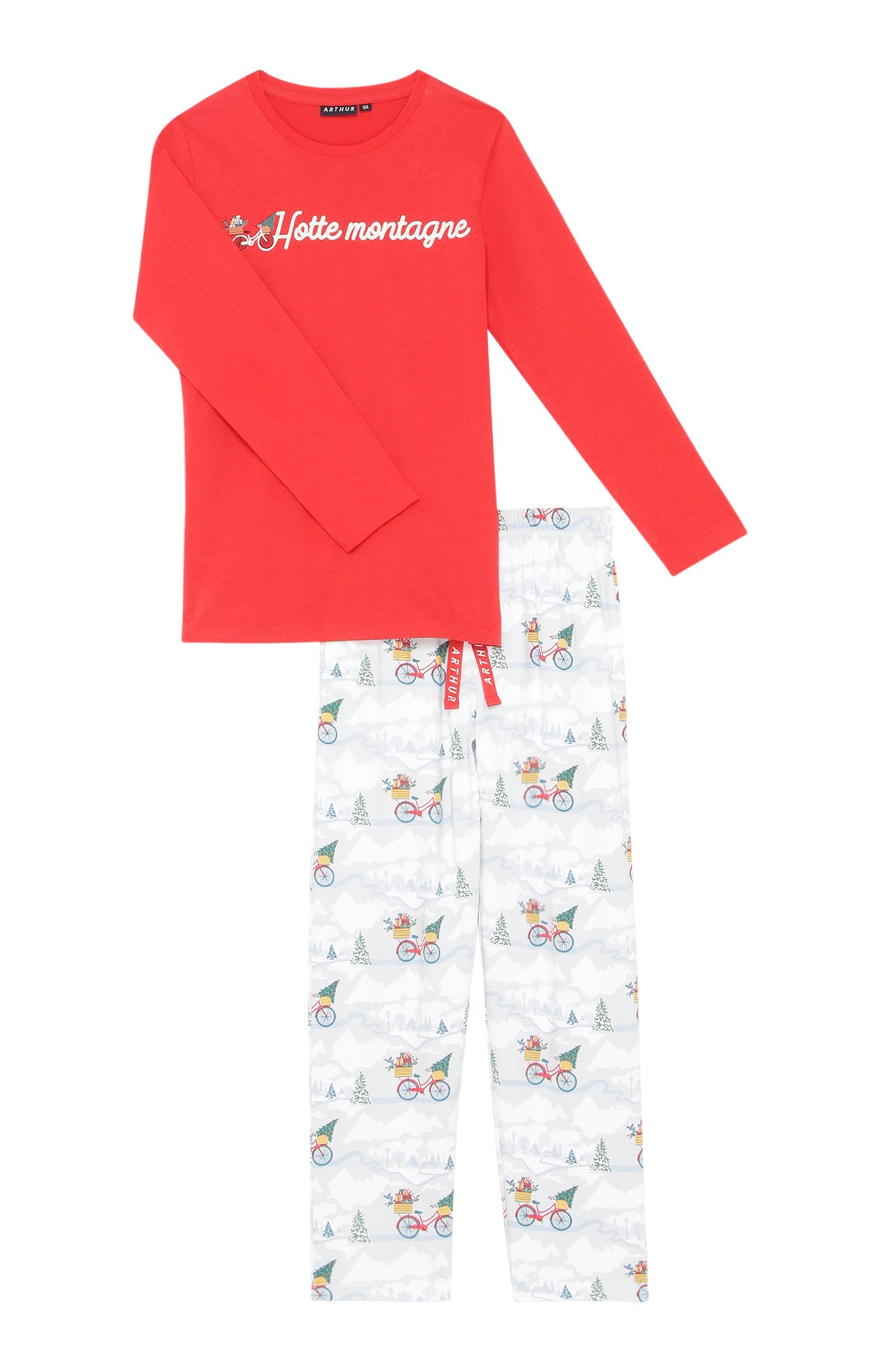 Pyjama long Femme Hotte Montagne Blanc et Ivoire 4