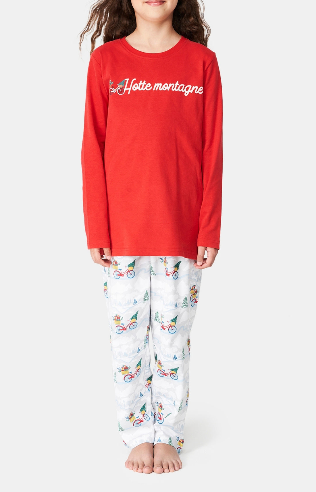 Pyjama long Femme Hotte Montagne Blanc et Ivoire 3