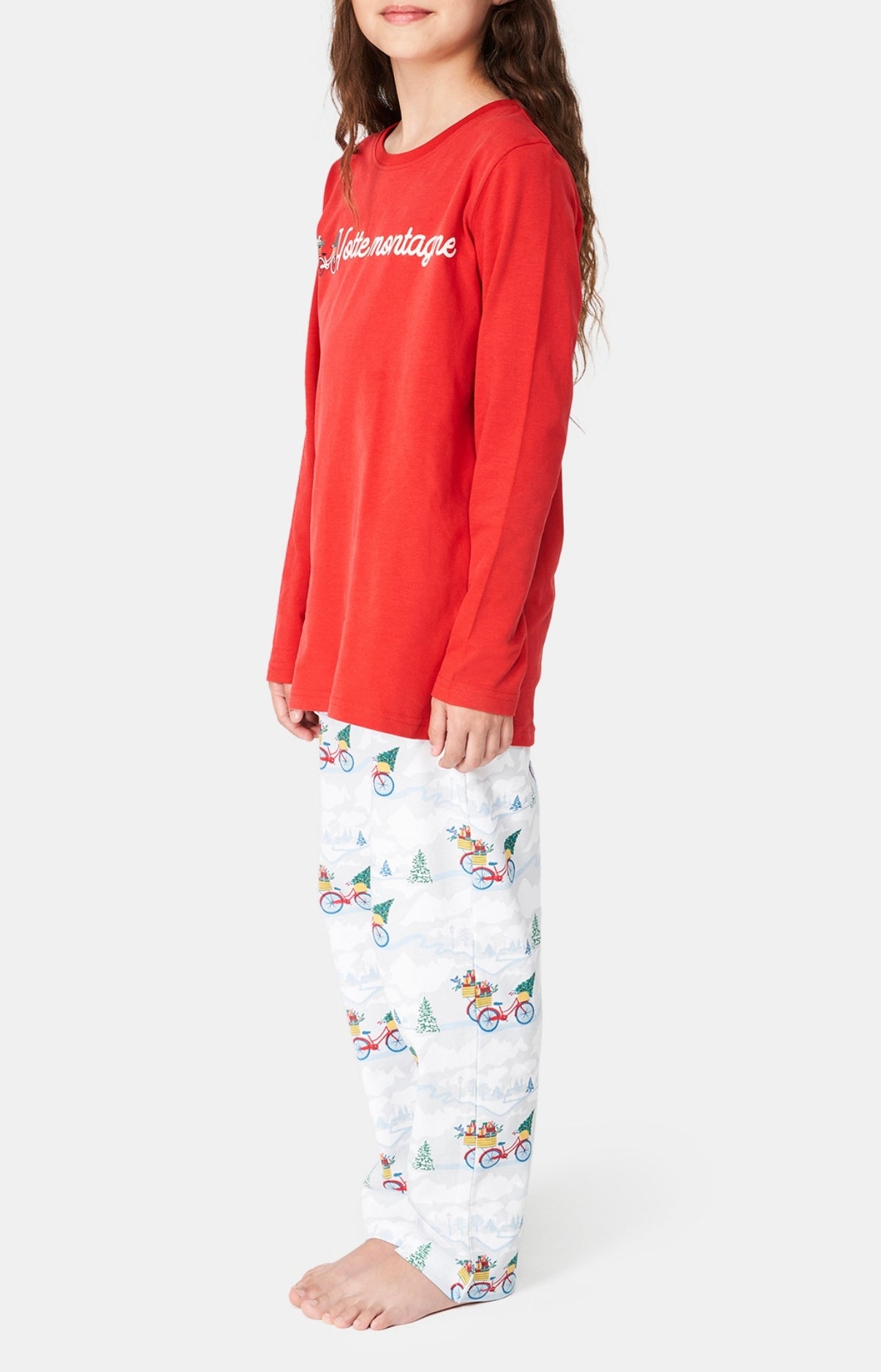 Pyjama long Femme Hotte Montagne Blanc et Ivoire 5