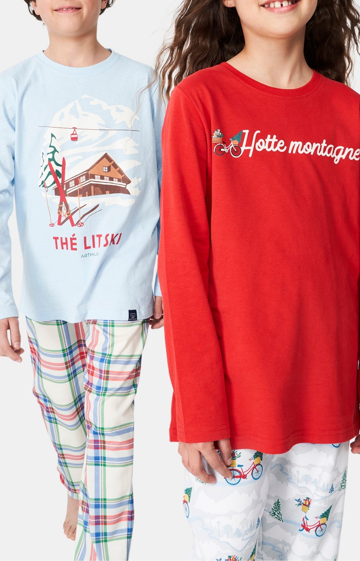 Pyjama long Femme Hotte Montagne Blanc et Ivoire 7