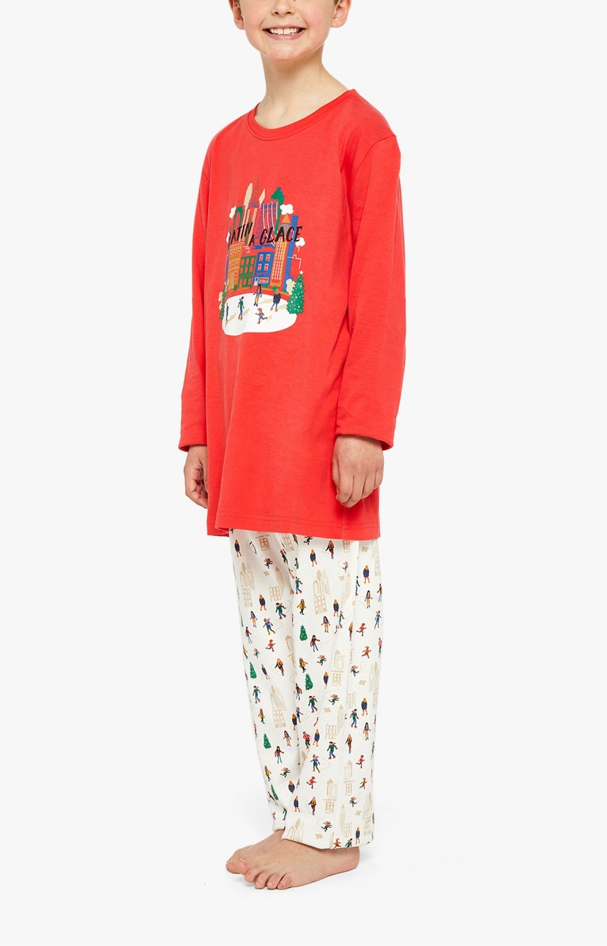Pyjama long Enfant Matin à glace Blanc et Ivoire 2