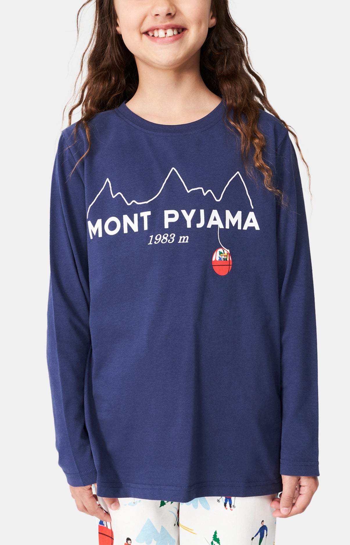 Pyjama long Enfant Mont Pyjama Blanc et Ivoire 2