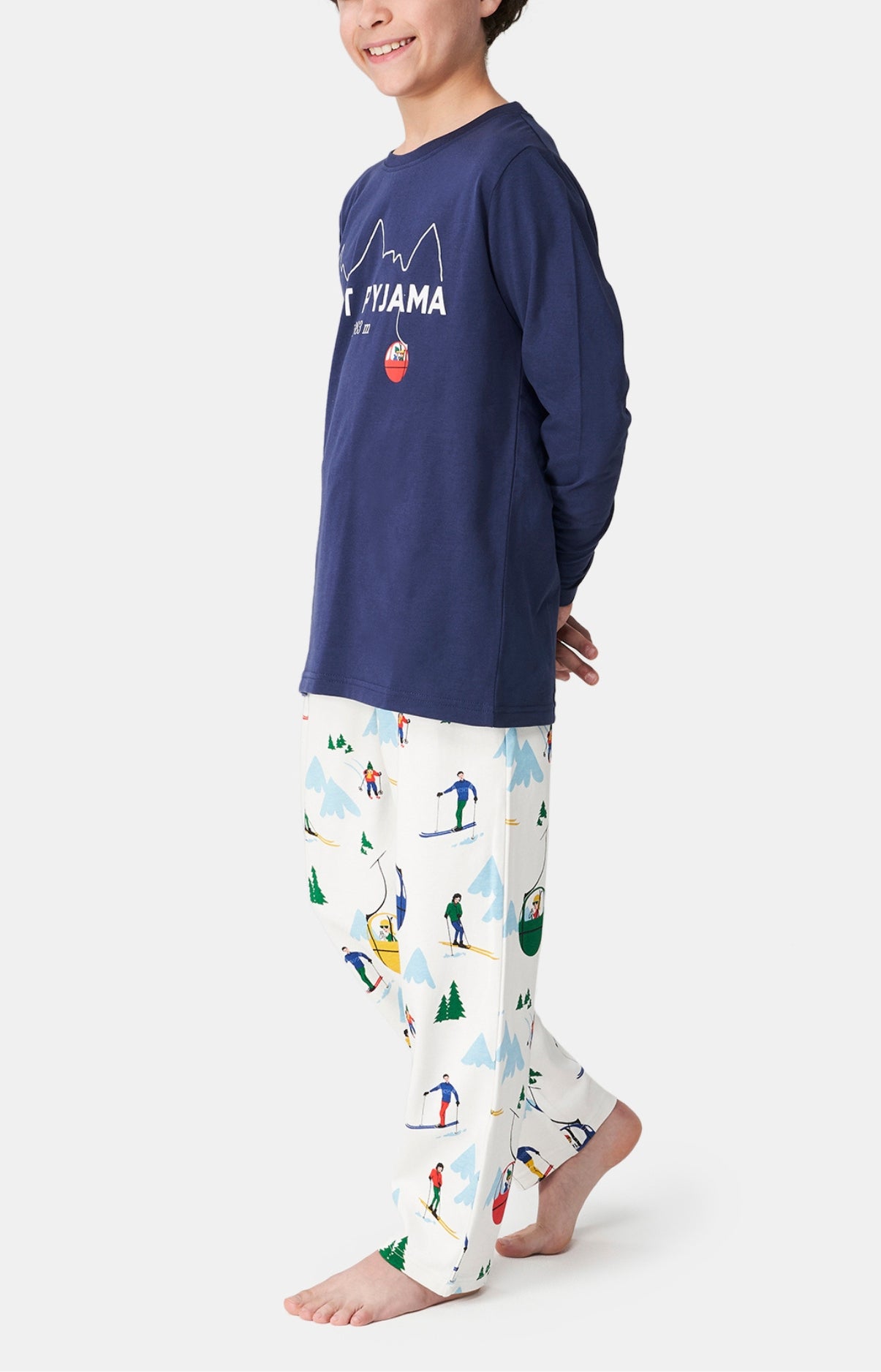 Pyjama long Enfant Mont Pyjama Blanc et Ivoire 5