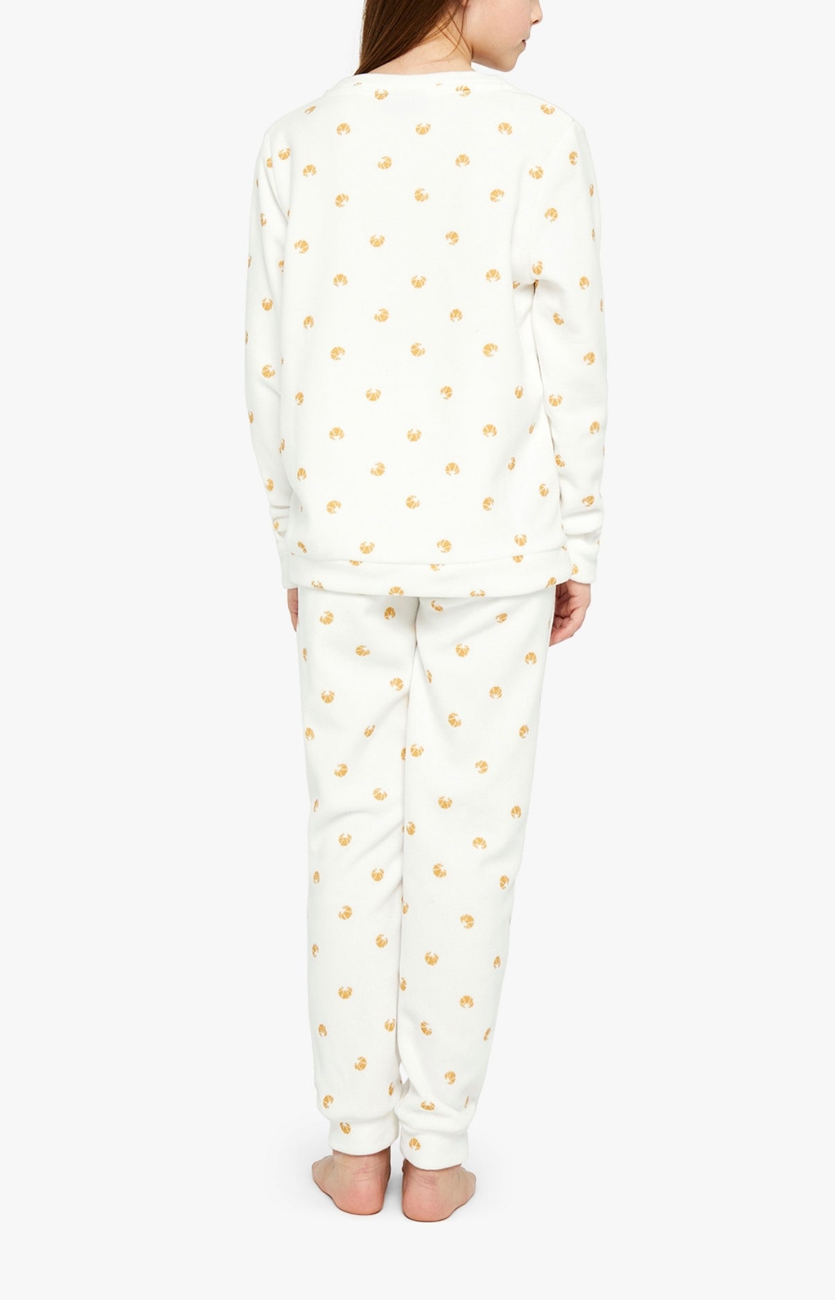 Pyjama long Enfant Polaire Croissant Blanc et Ivoire 4
