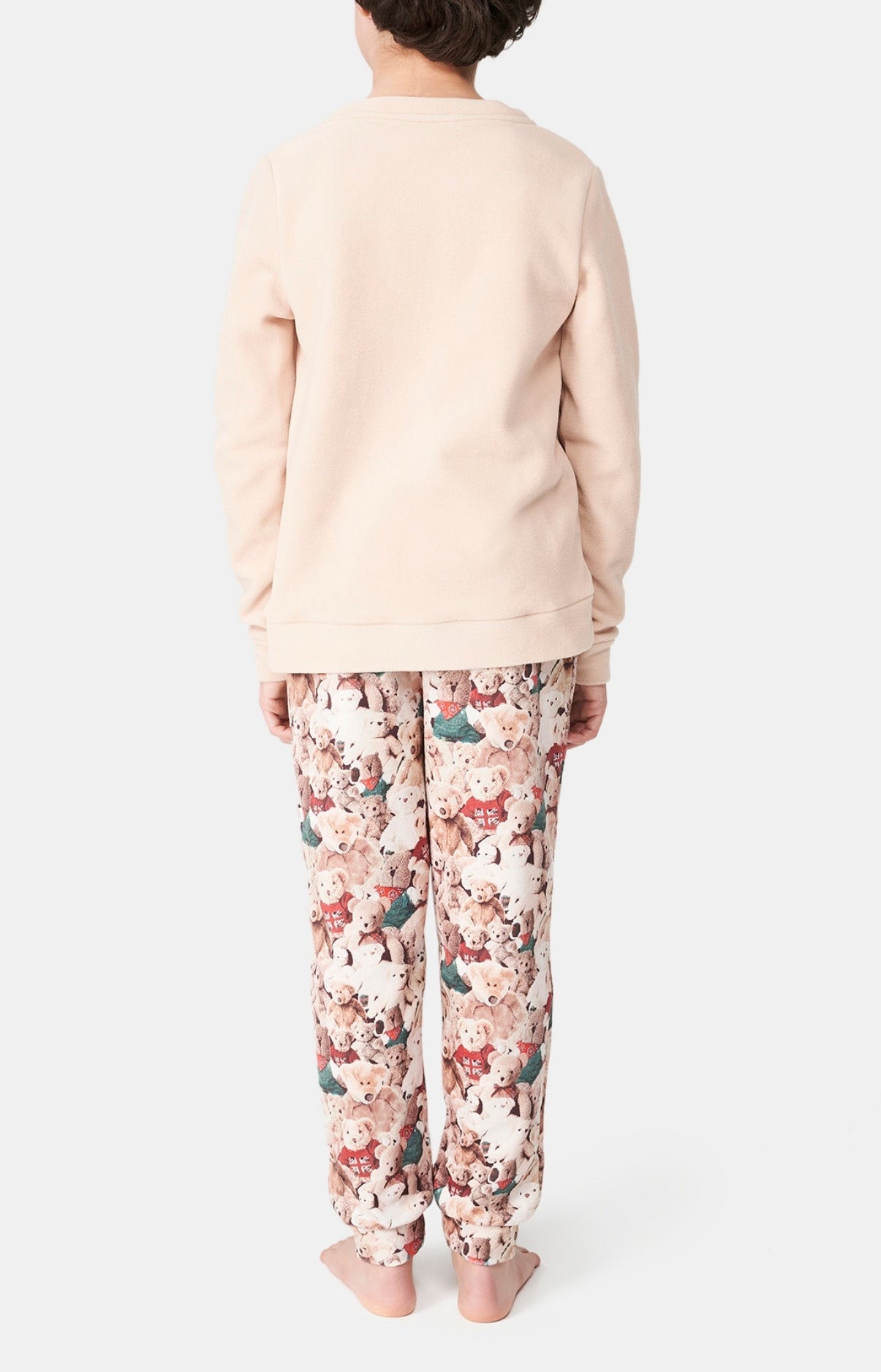 Pyjama long Femme polaire Teddy Beige et Marron 6
