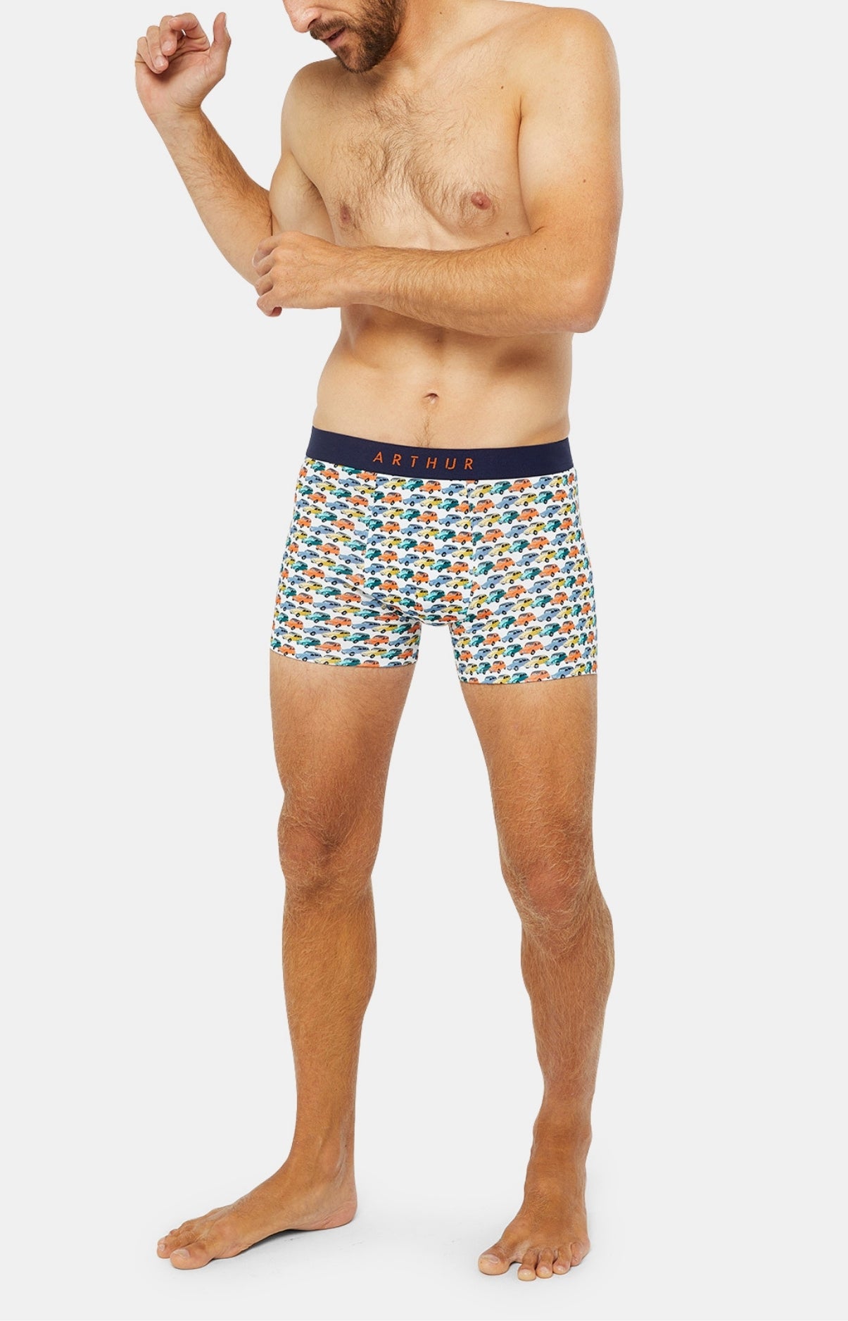 Boxer Homme 2CV Blanc et Ivoire 11