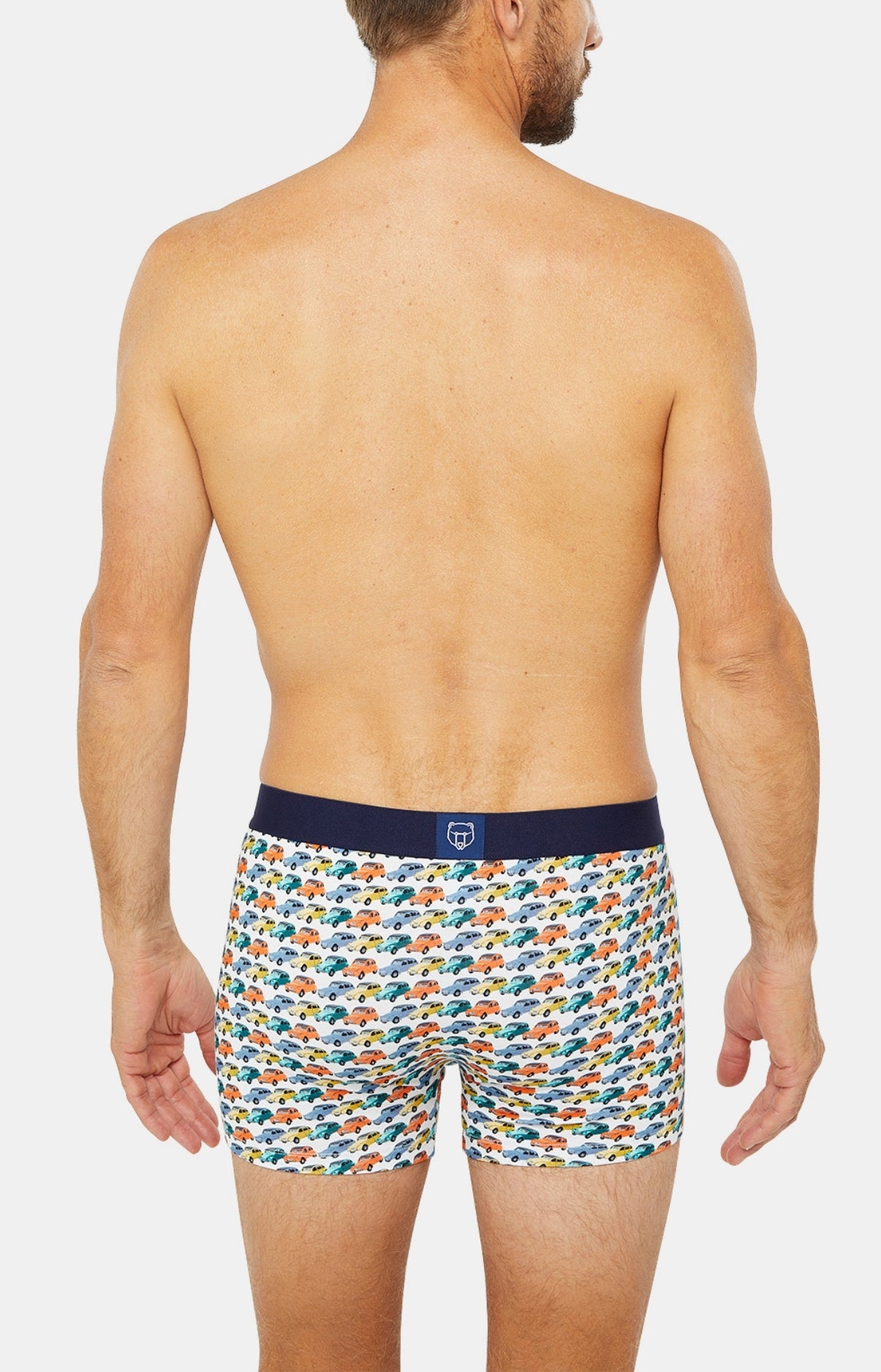 Boxer Homme 2CV Blanc et Ivoire 12